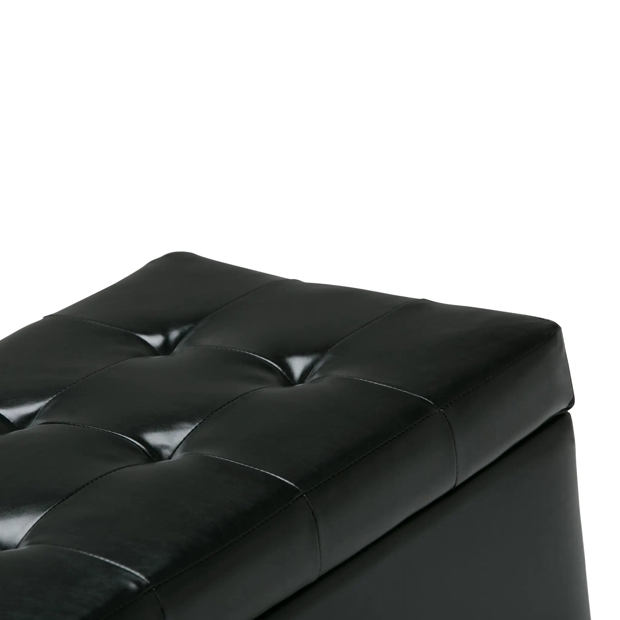 Cosmopolitan - Storage Ottoman - Midnight Black by Unique Piece Furniture