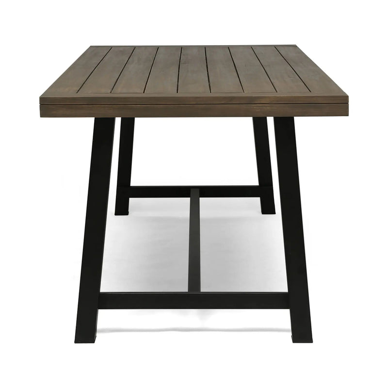 Outdoor Dining Table - Gray / Rustic Metal by HouseOfZazla