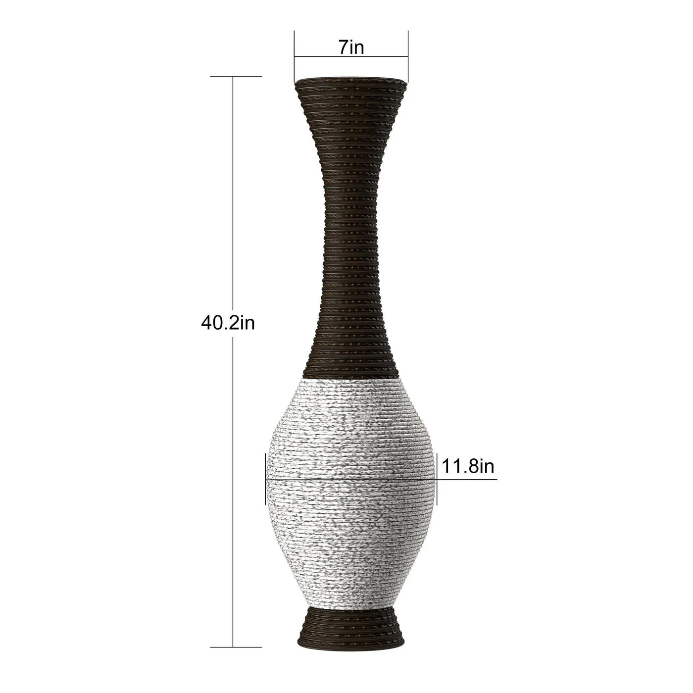 Tall Designer Floor Vase With Elegant 2 Tone by Unique Piece Furniture