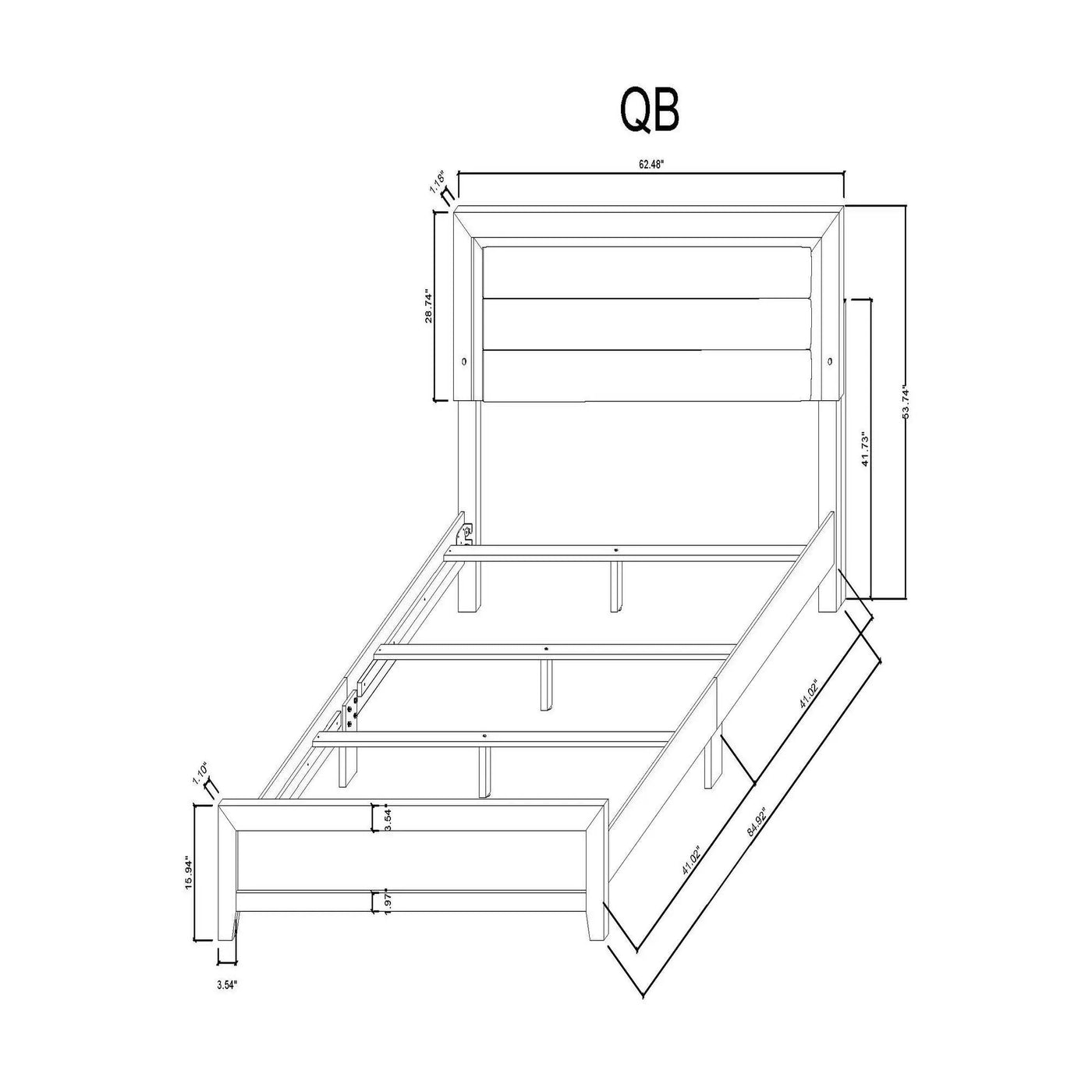 Omoda - 5 Pieces Bedroom Set With LED by Unique Piece Furniture