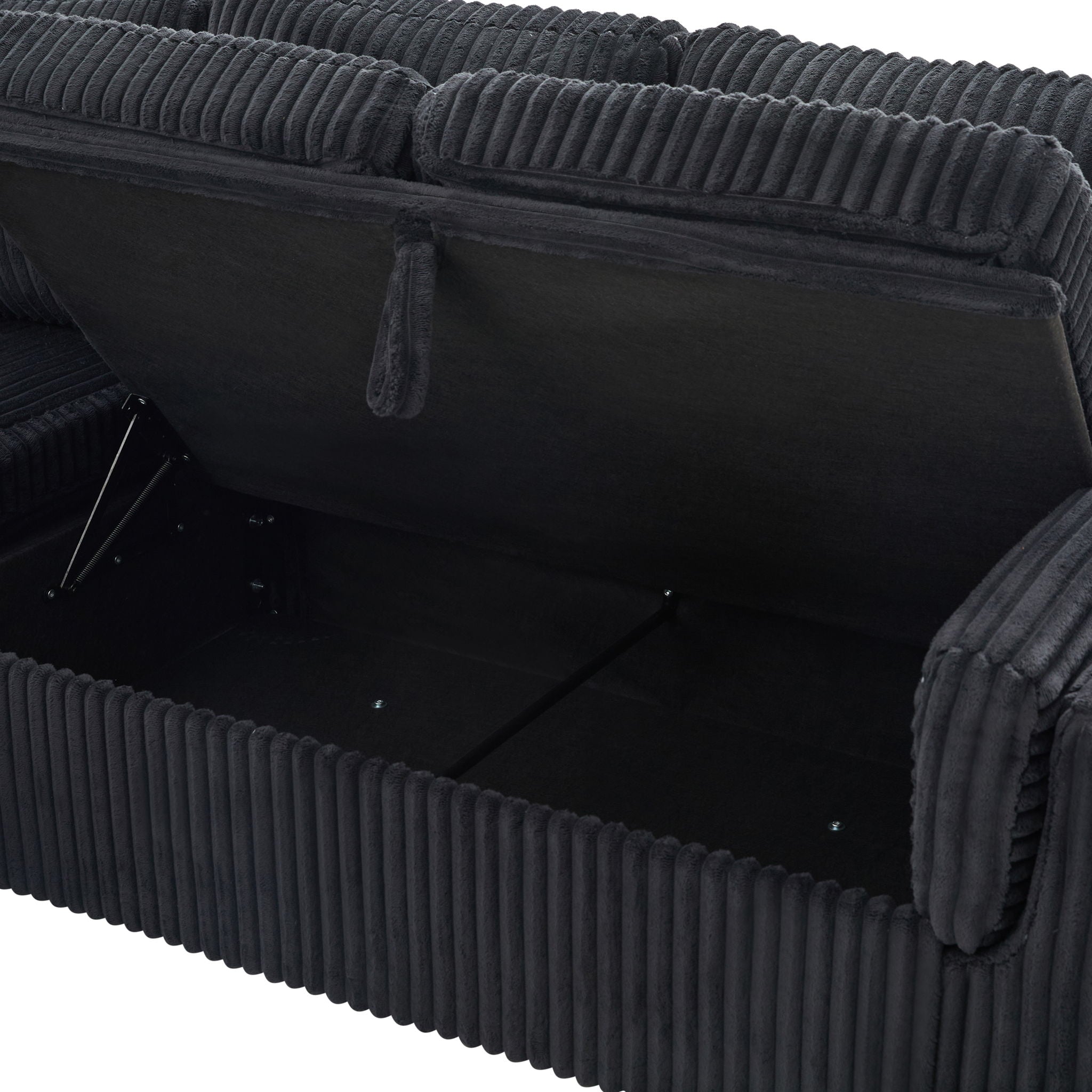 Convertible U-Shaped Sectional Sofa Bed With USB Ports And Storage by HouseOfZazla