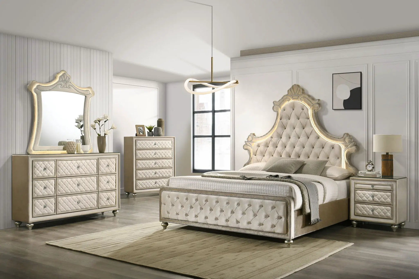 Lucienne Bed With LED Lighting by HouseOfZazla