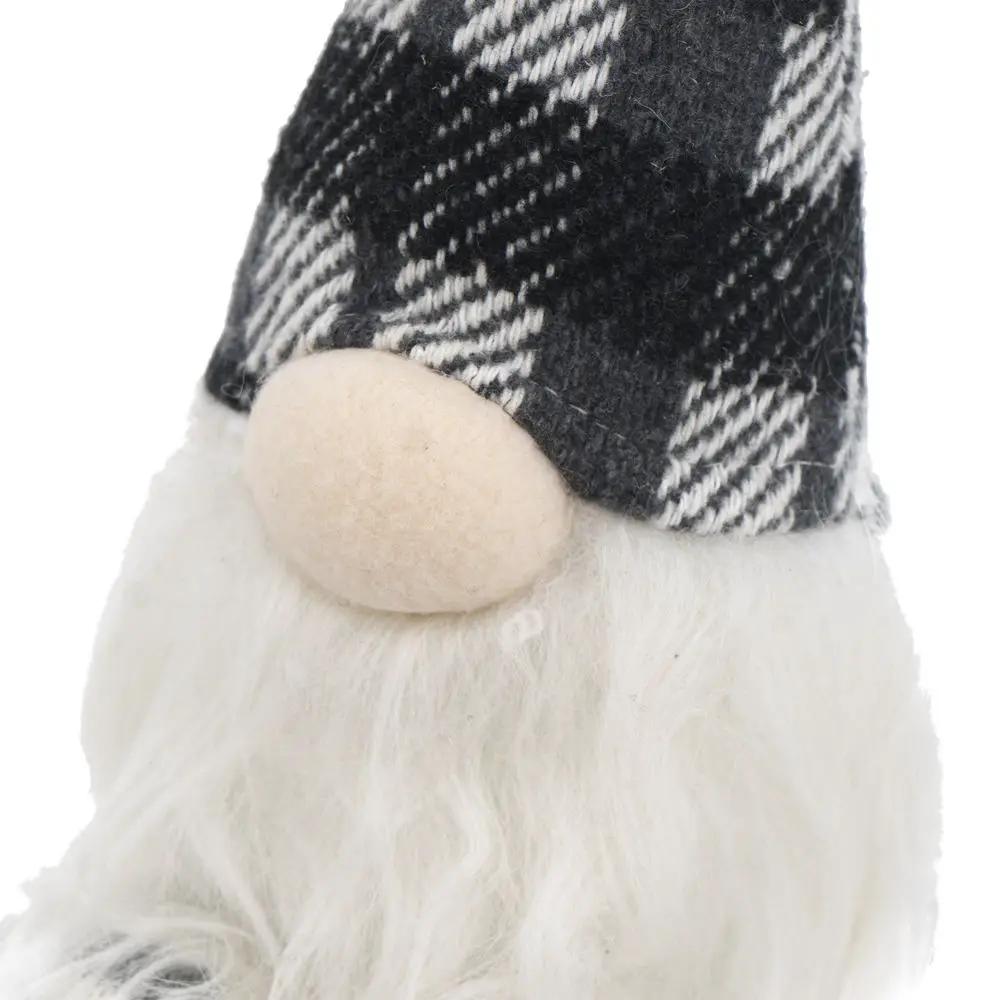 3 Pieces Sitting Gnome, Christmas Table Home Ornaments For Holiday Party Gifts - White / Gray by HouseOfZazla