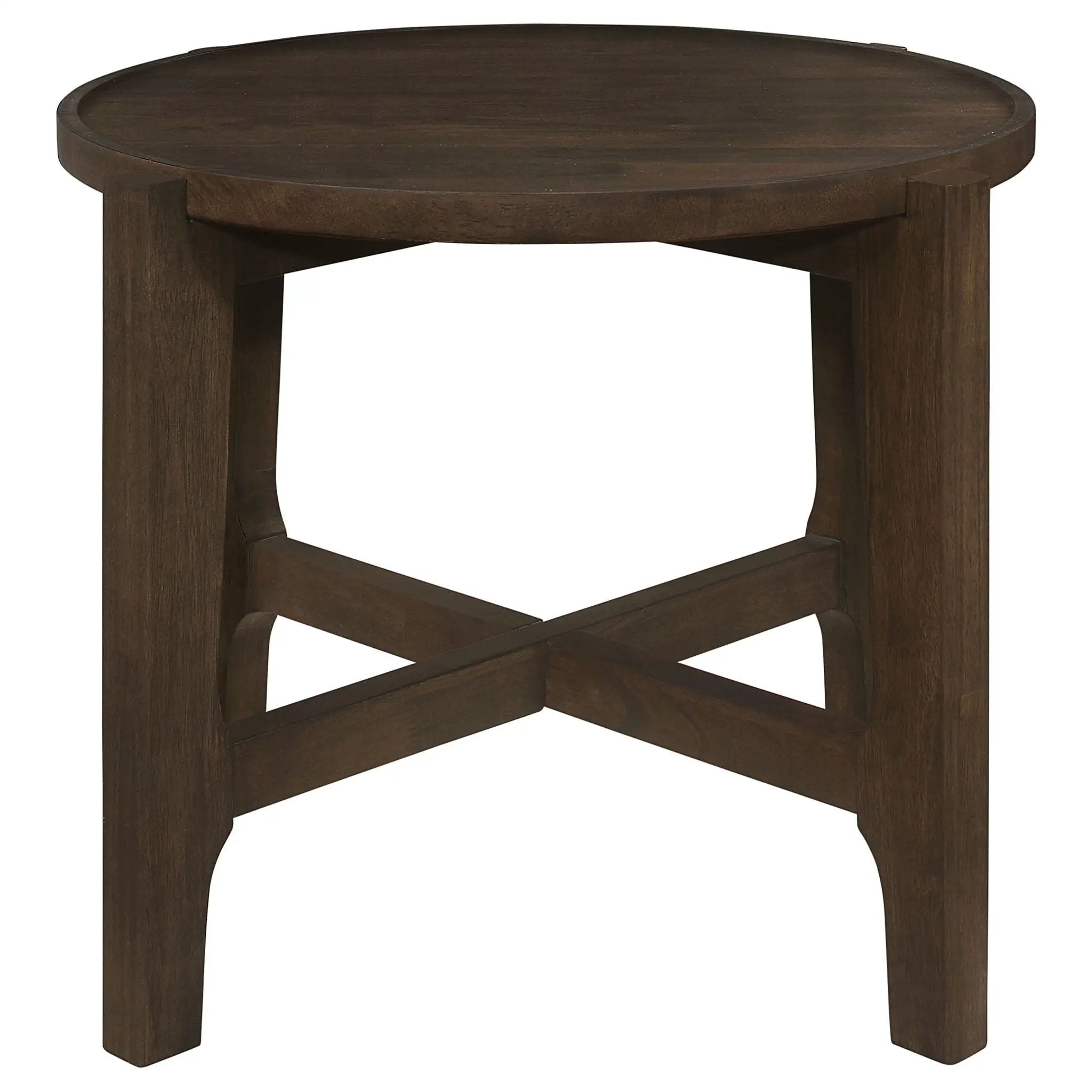 Cota 3-piece Solid Wood Coffee and End Table Set Dark Brown by Unique Piece Furniture