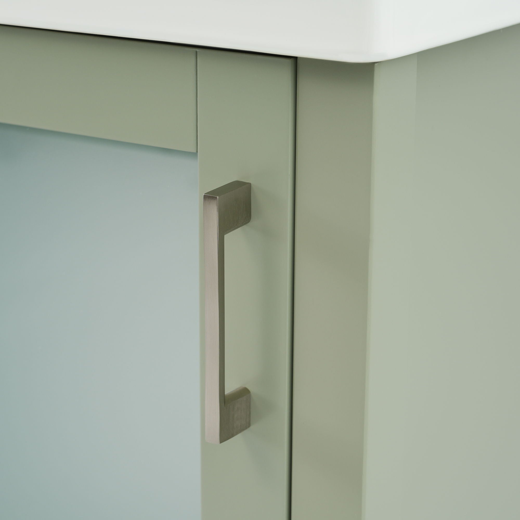 Bathroom Vanity With Ceramic Sink And Ample Storage, Ideal For Small Bathrooms by HouseOfZazla
