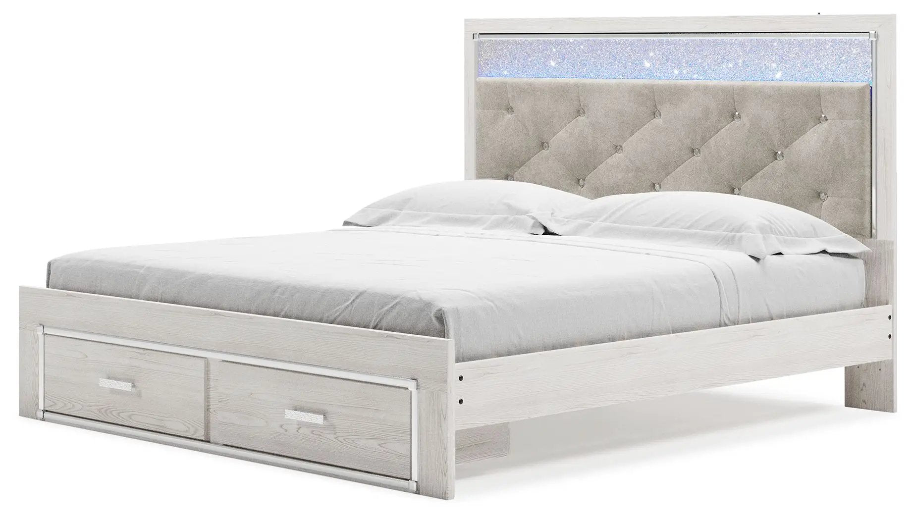 Altyra - King Upholstered Storage Bed - White by Unique Piece Furniture