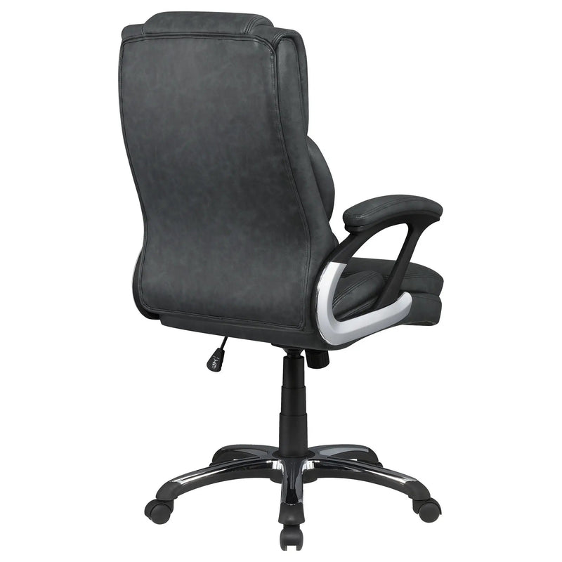 Stanton - Upholstered Adjustable Chair With Padded Arms And Adjustable Height - Gray by HouseOfZazla
