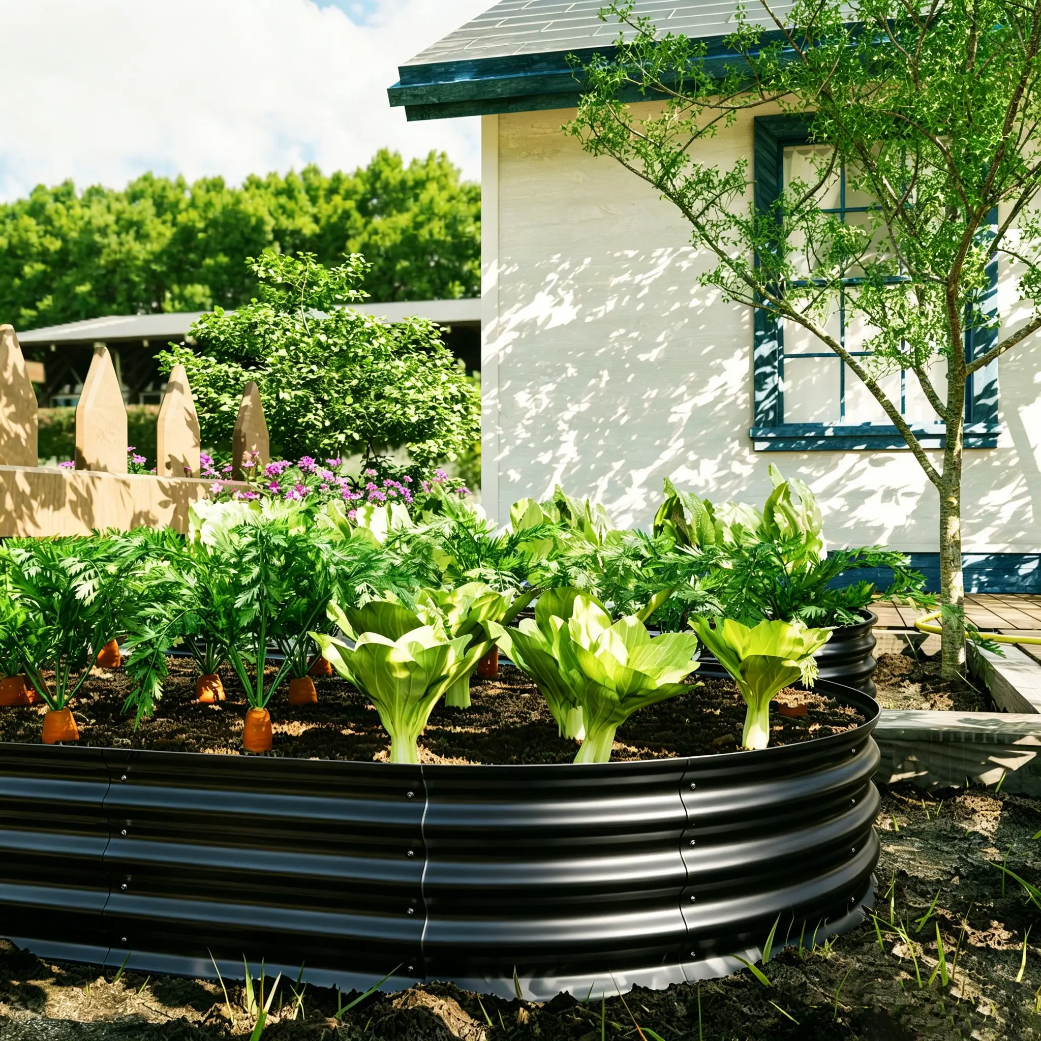 Galvanized Raised Garden Bed 8x4x1ft by HouseOfZazla