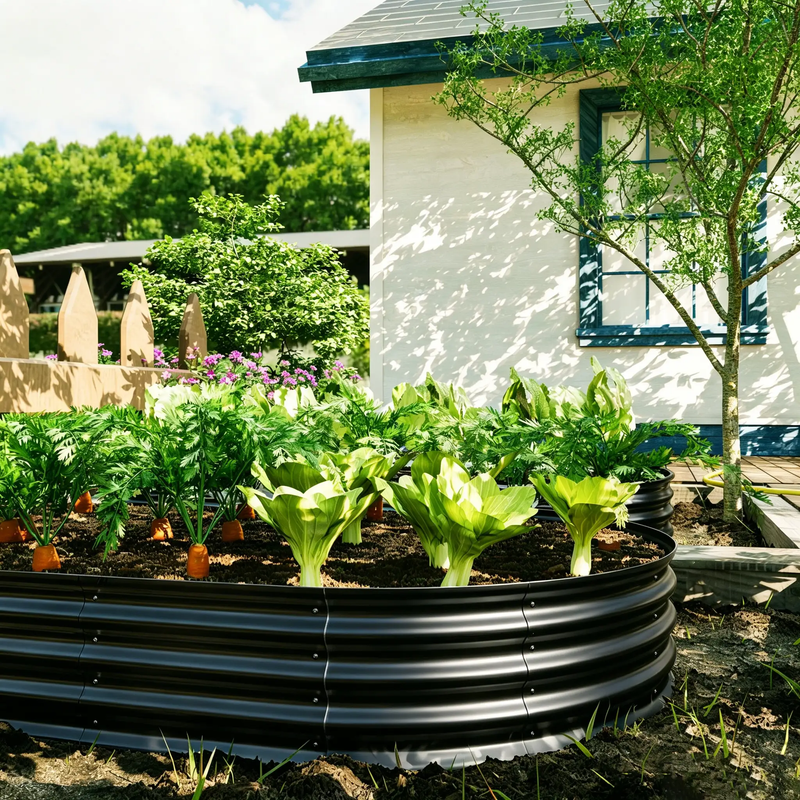 Galvanized Raised Garden Bed 8x4x1ft by HouseOfZazla