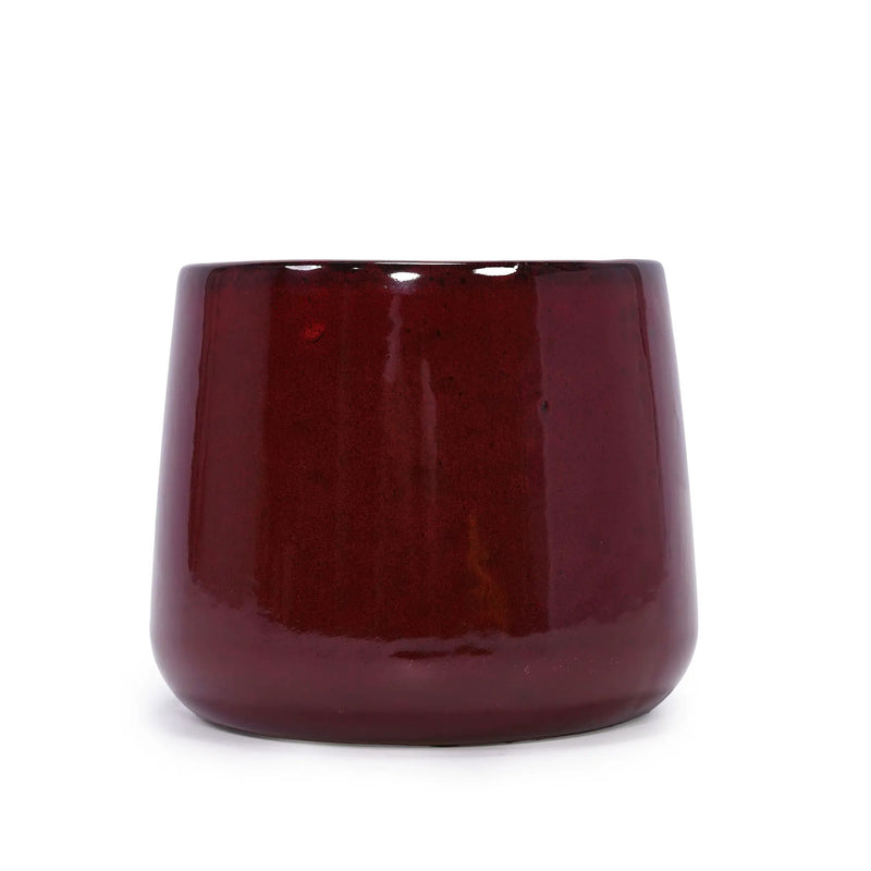 4 Pieces Planter Pot, Indoor Outdoor Flowerpot For Patio, Garden, Or Windowsills - Bean Paste Red by Unique Piece Furniture