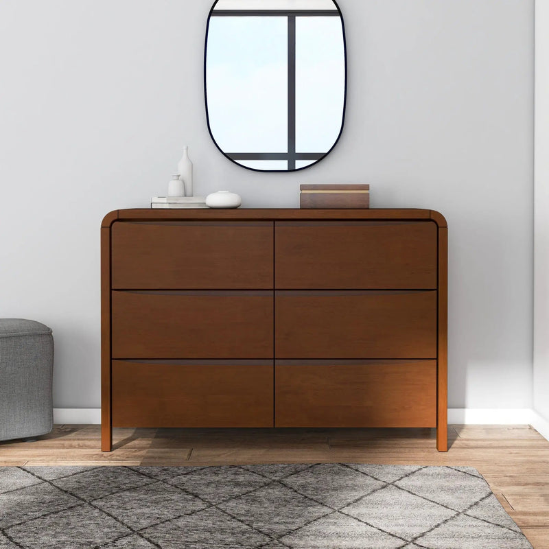 Lionel - 6 Drawer Dresser - Brown by Unique Piece Furniture