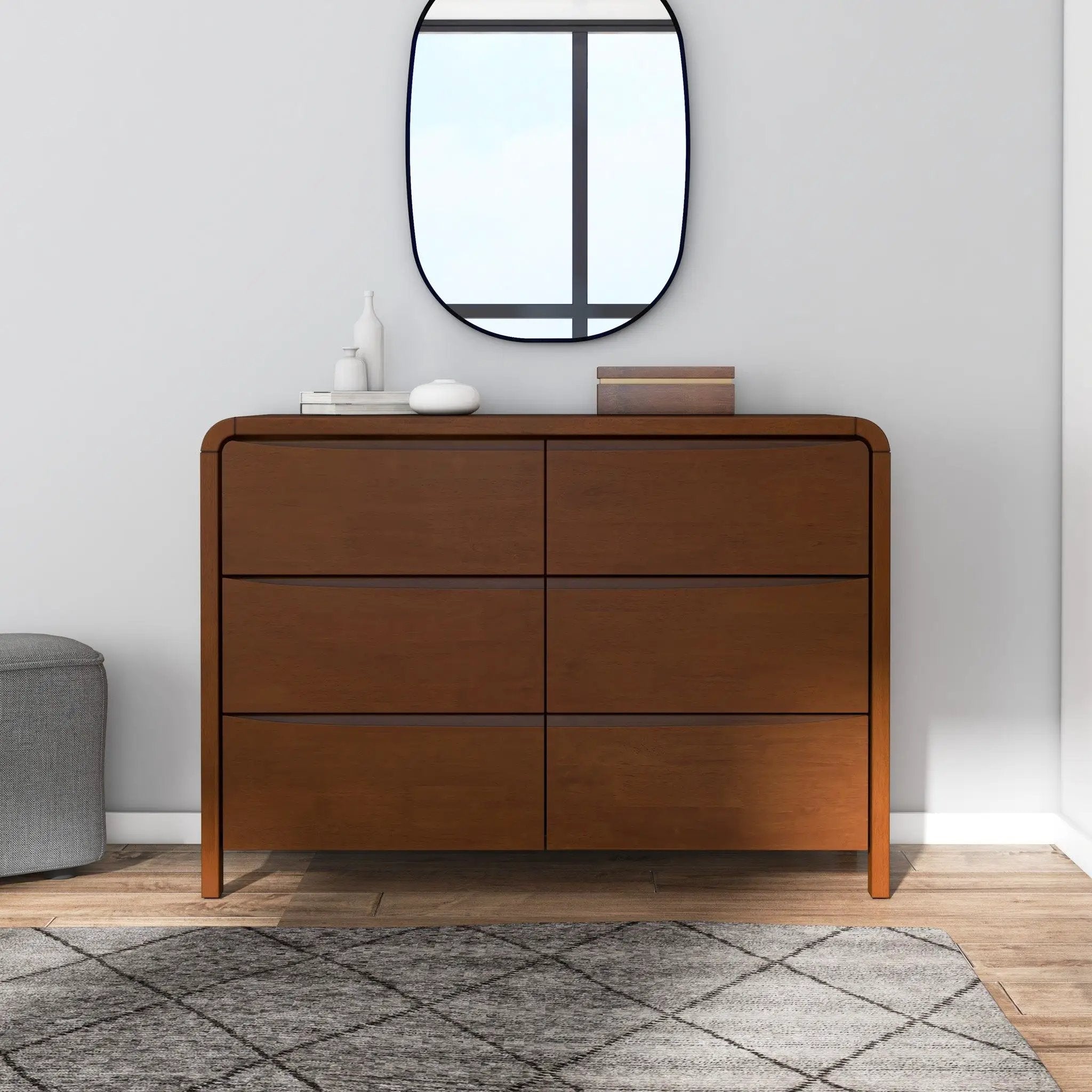 Lionel - 6 Drawer Dresser - Brown by HouseOfZazla