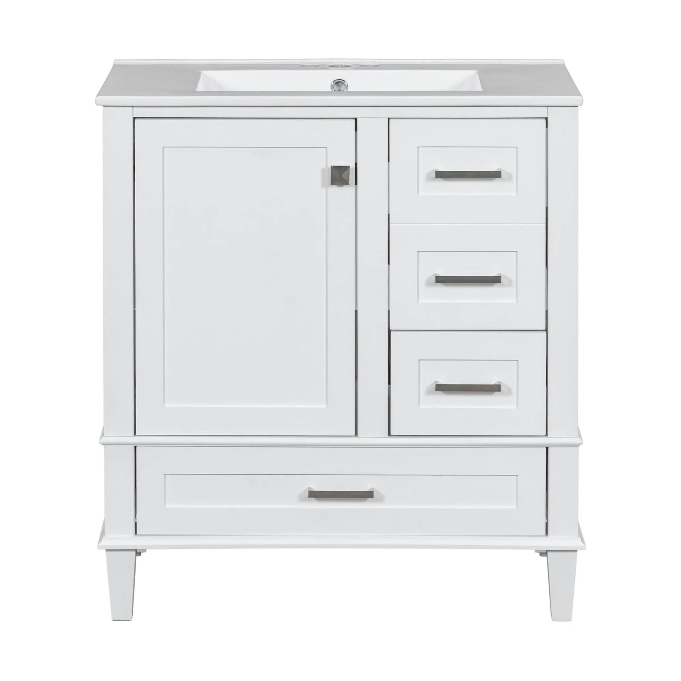 Bathroom Vanity, Modern Bathroom Cabinet With Sink Combo Set, Bathroom Storage Cabinet With A Soft Closing Door And 3 Drawers, Solid Wood Frame by Unique Piece Furniture