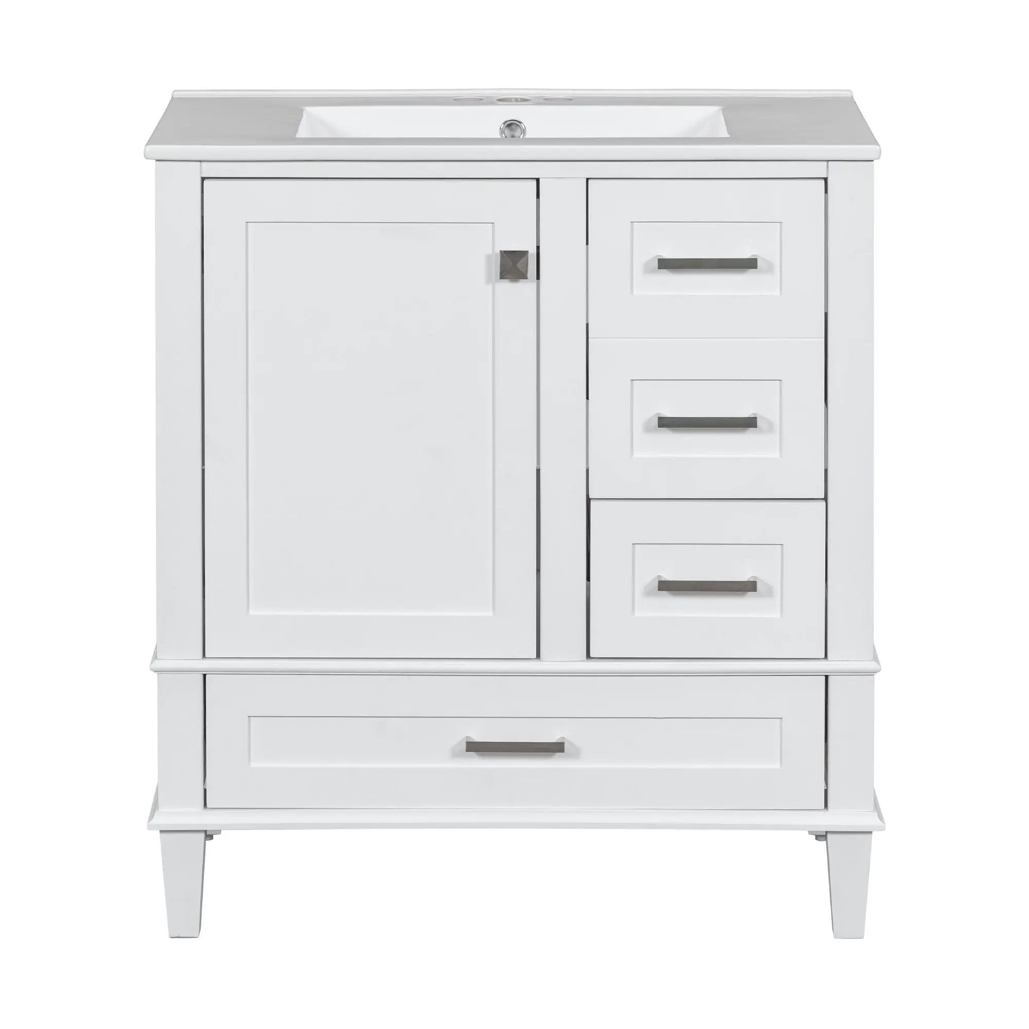 Bathroom Vanity, Modern Bathroom Cabinet With Sink Combo Set, Bathroom Storage Cabinet With A Soft Closing Door And 3 Drawers, Solid Wood Frame by Unique Piece Furniture
