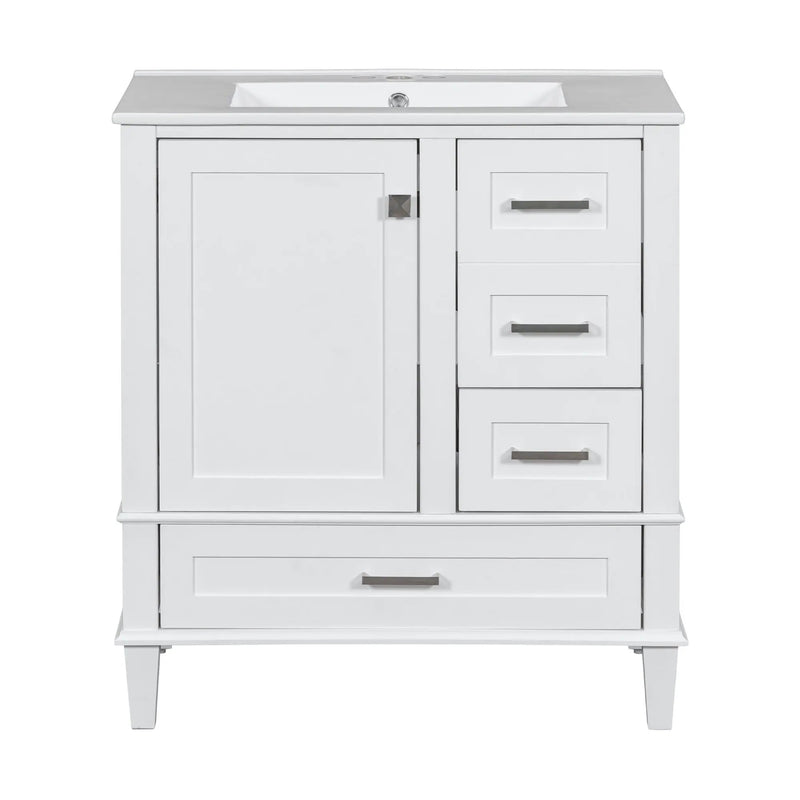 Bathroom Vanity, Modern Bathroom Cabinet With Sink Combo Set, Bathroom Storage Cabinet With A Soft Closing Door And 3 Drawers, Solid Wood Frame by Unique Piece Furniture