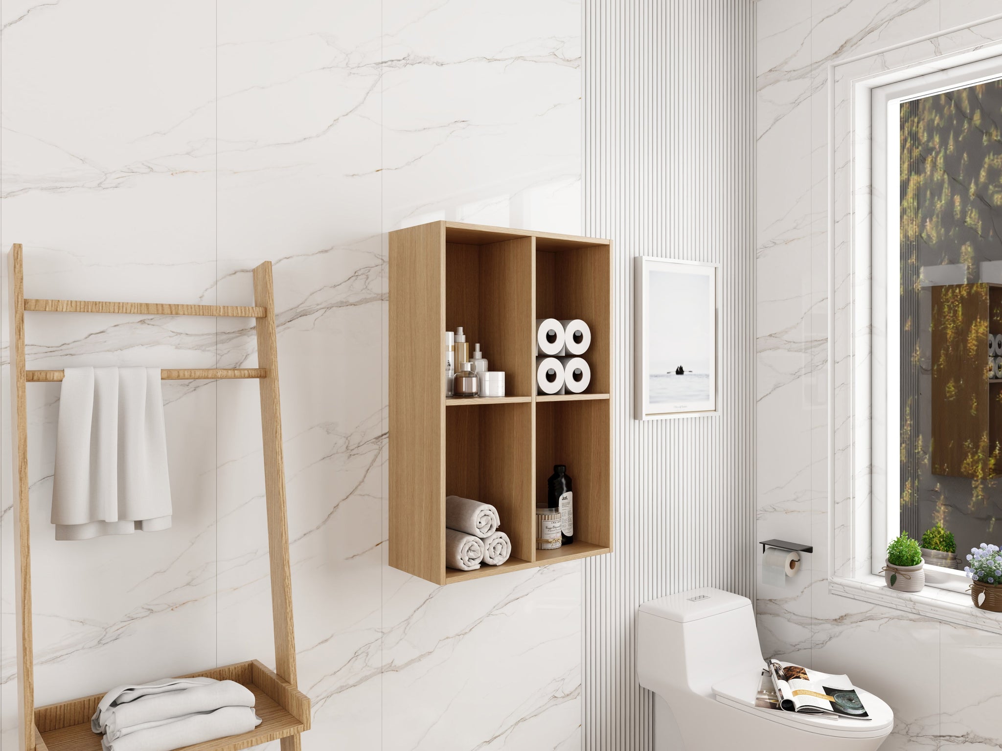 24 Inch Small Wall Mounted Storage Shelves by HouseOfZazla