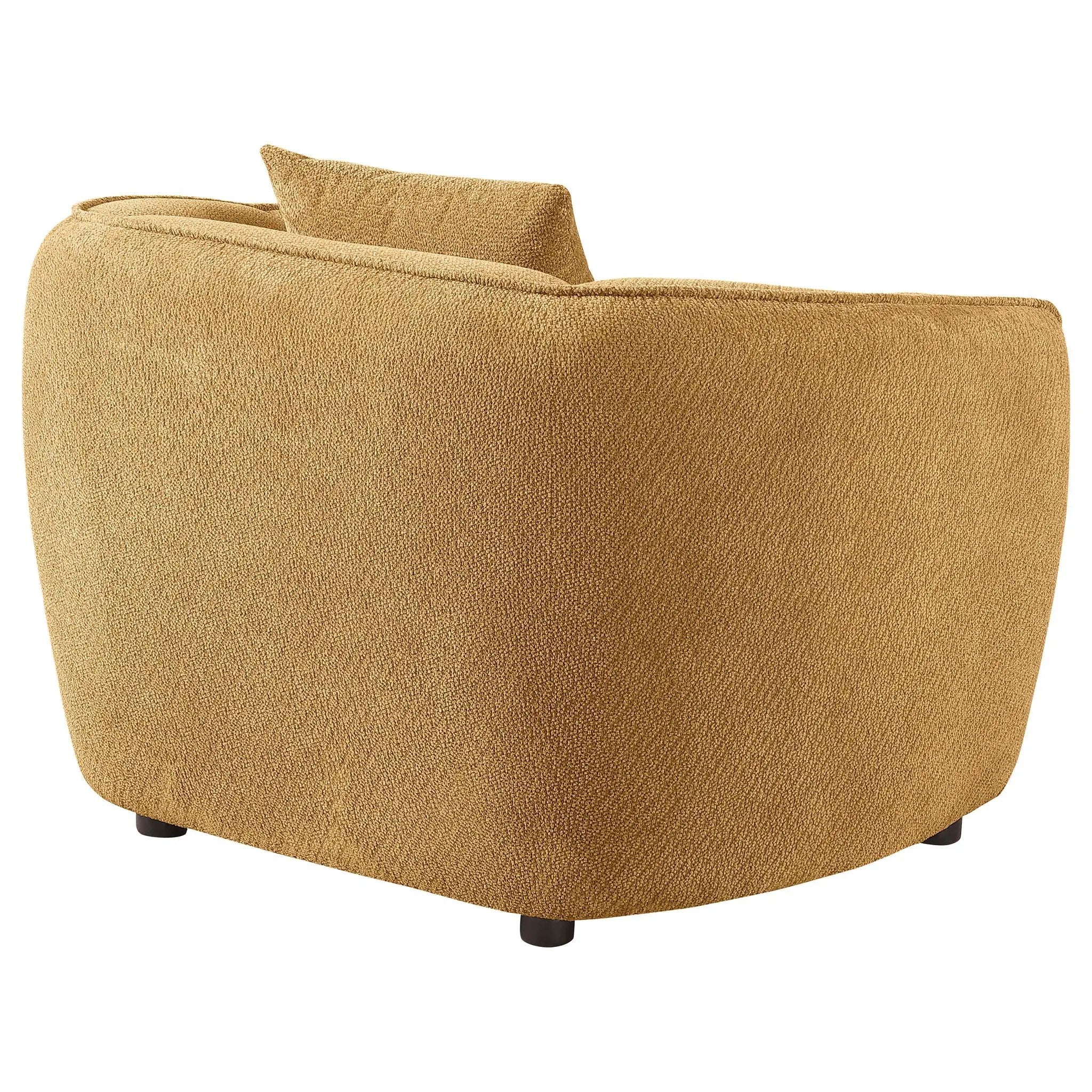 Aleisha Chenille Upholstered Accent Chair Mustard Yellow by Unique Piece Furniture