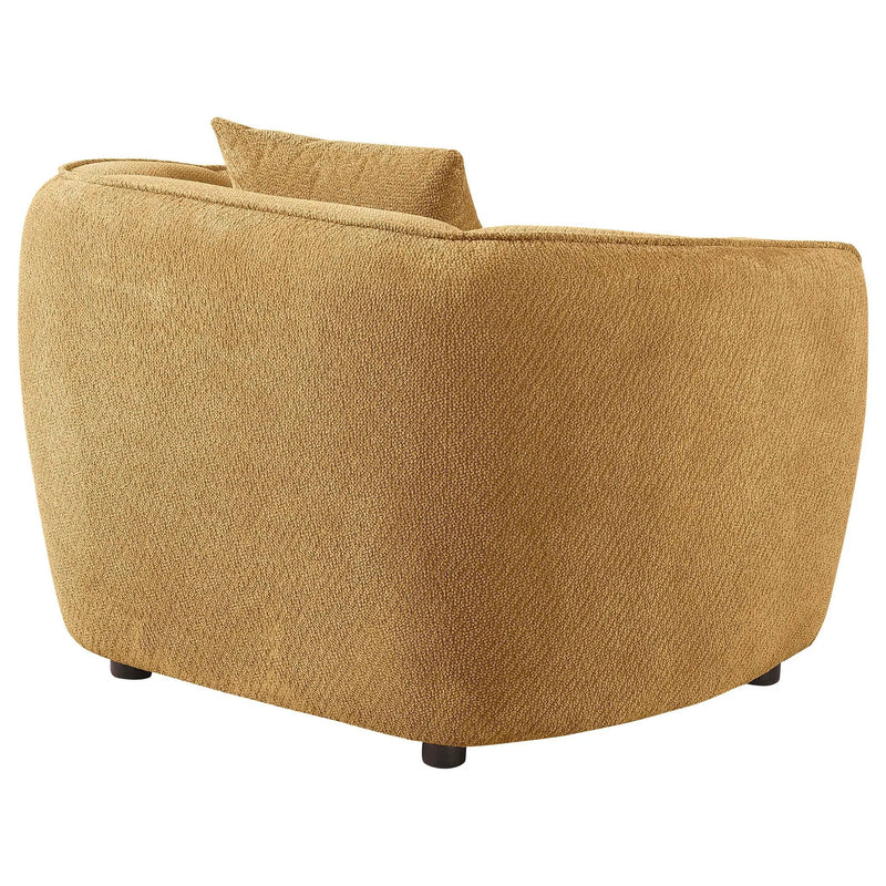 Aleisha Chenille Upholstered Accent Chair Mustard Yellow by Unique Piece Furniture