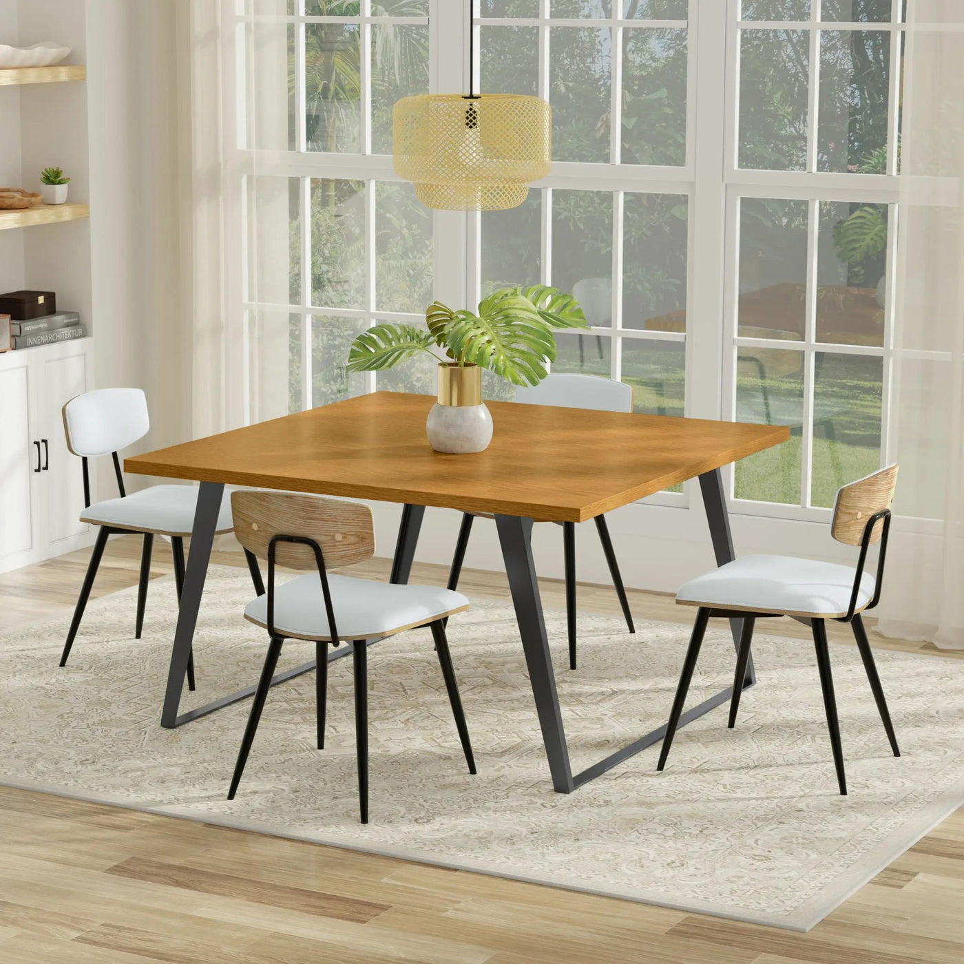 Lowry - Handcrafted Square Dining Table by HouseOfZazla