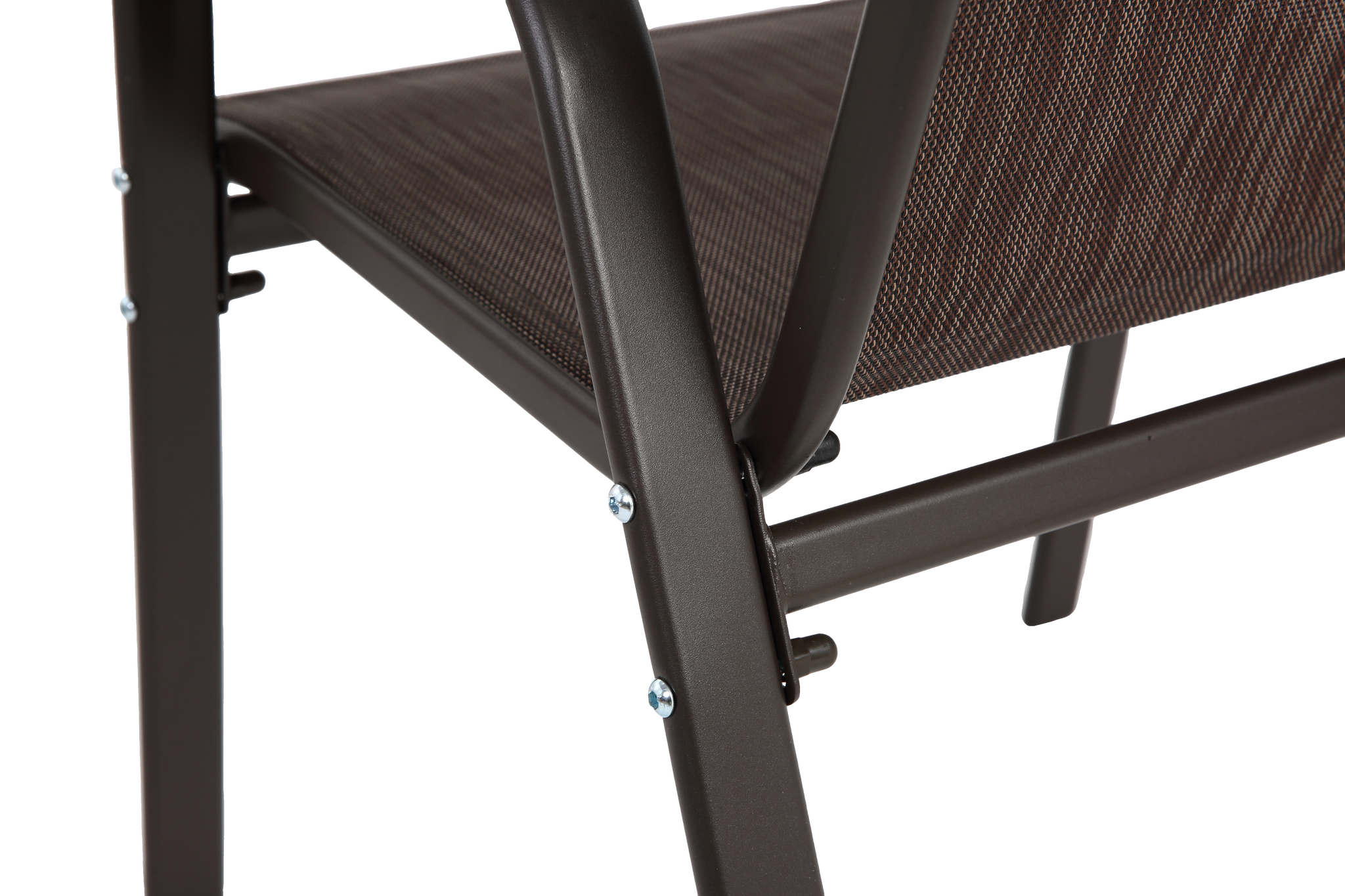 8 Piece Patio Chairs with Breathable Textilene Fabric - Brown by HouseOfZazla