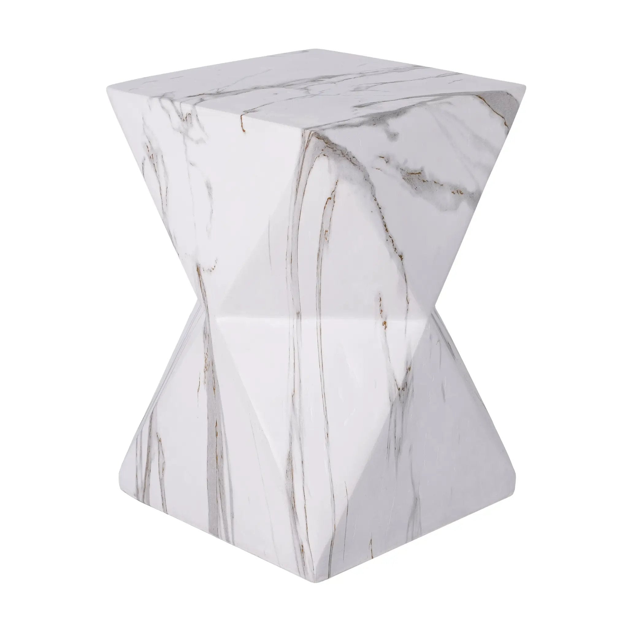 Modern Geometric MGO Side Table - Hourglass Accent Table by HouseOfZazla