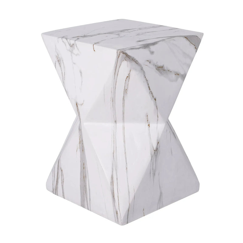 Modern Geometric MGO Side Table - Hourglass Accent Table by HouseOfZazla