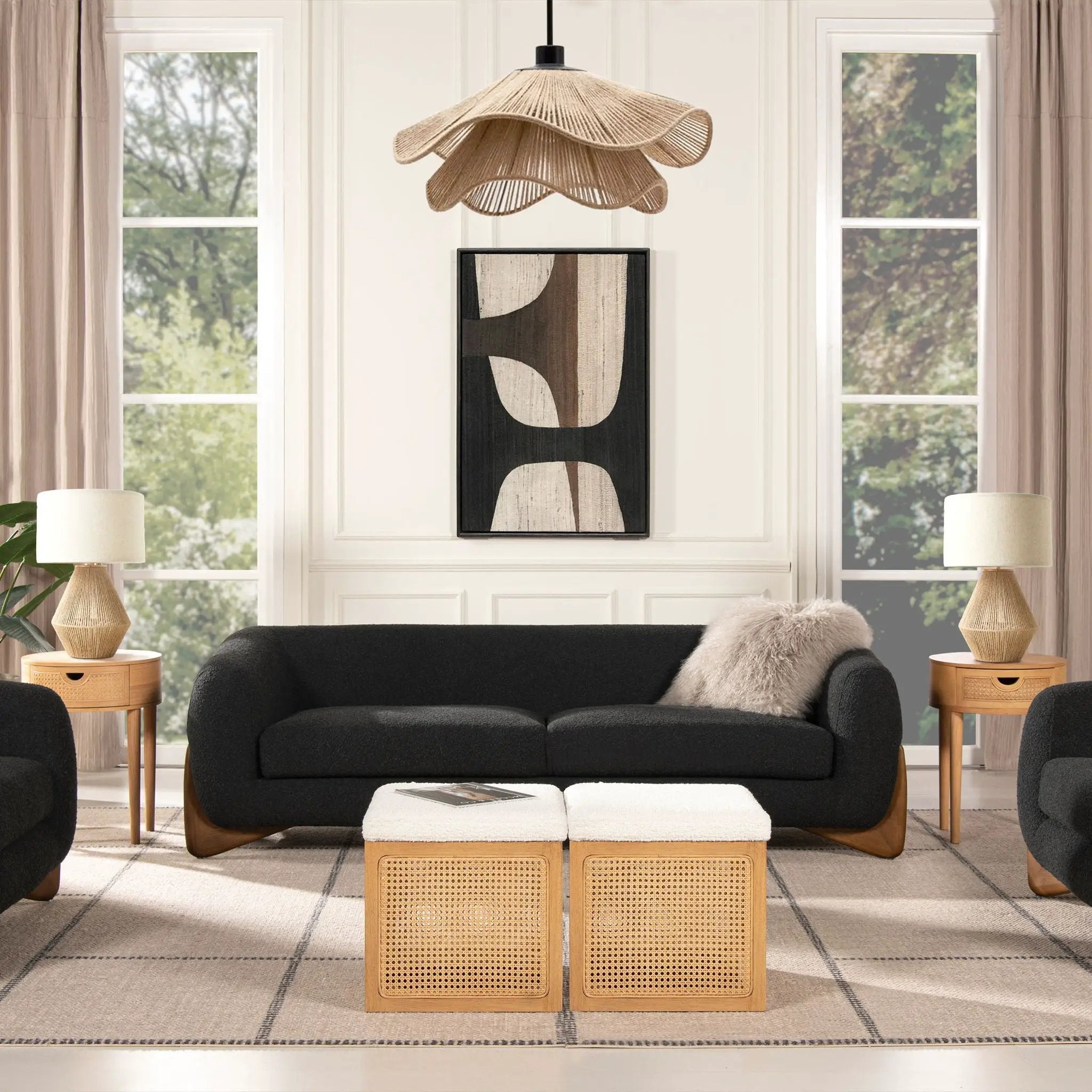 Alpine - Luxurious Upholstery Sherpa Sofa by Unique Piece Furniture