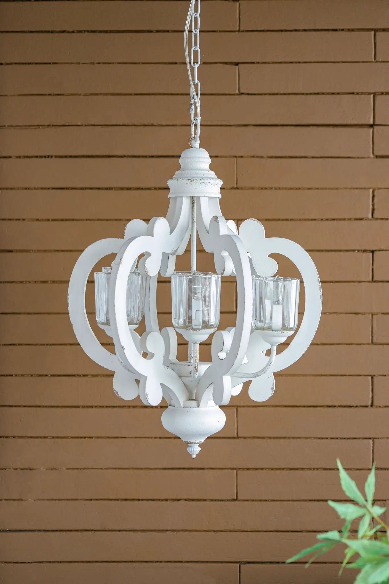Farmhouse Chandelier, 6 Light Wood Chandelier Pendant Light Fixture With Adjustable Chain For Dining Room Living Room Entryway, Bulb Not Included by Unique Piece Furniture
