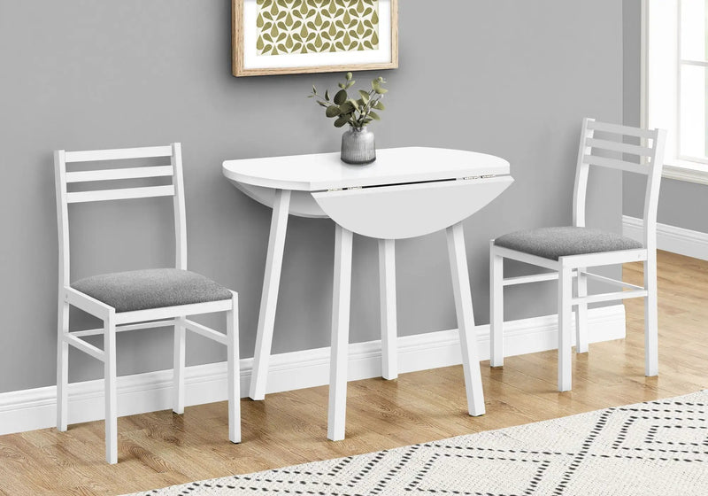 3 Pieces Dining Table Set, Small, Drop Leaf, Contemporary & Modern by HouseOfZazla