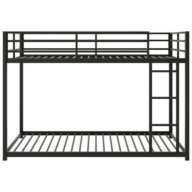Metal Bunk Bed, Low Bunk Bed With Ladder by HouseOfZazla