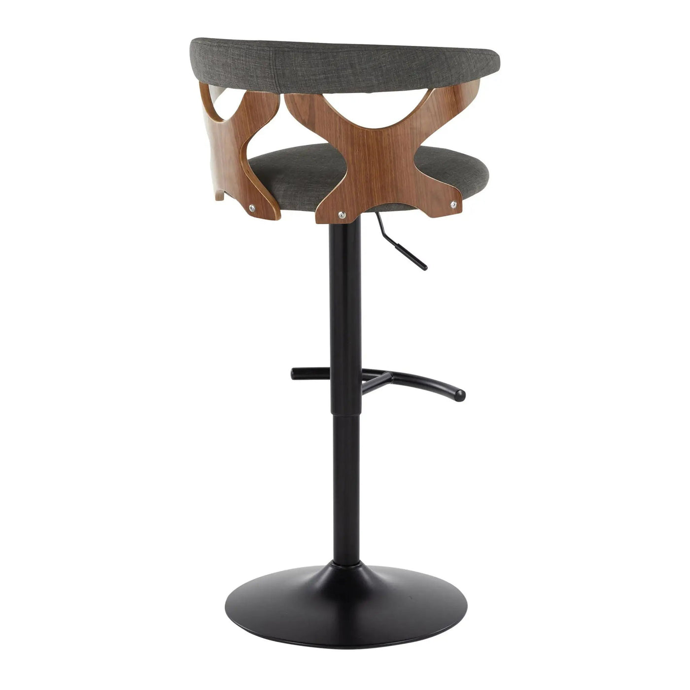 Gardenia - Contemporary Adjustable Barstool, Swivel With Rounded T Footrest (Set of 2) by HouseOfZazla