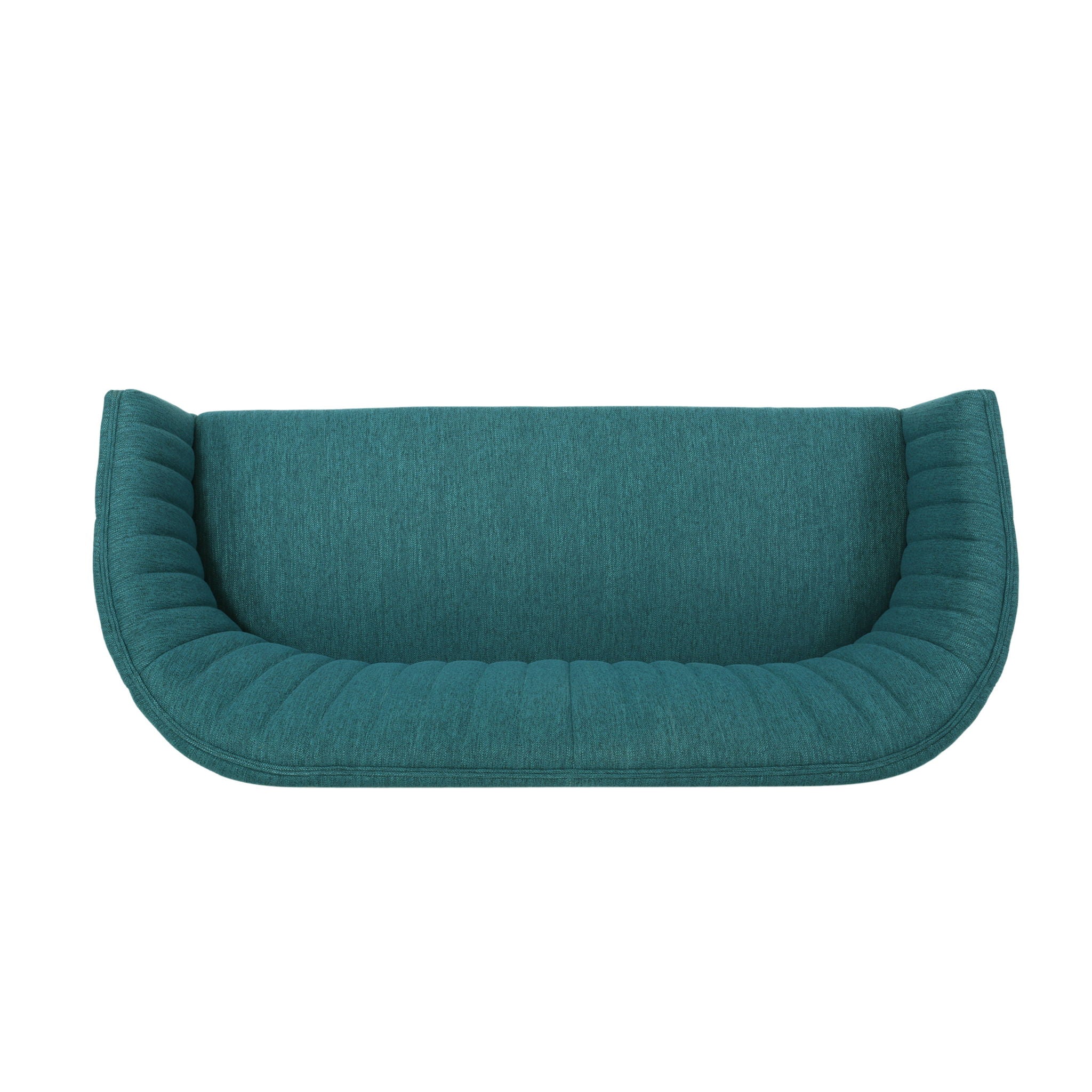 Mid Century Modern Loveseat With Channel Stitched Backrest by HouseOfZazla