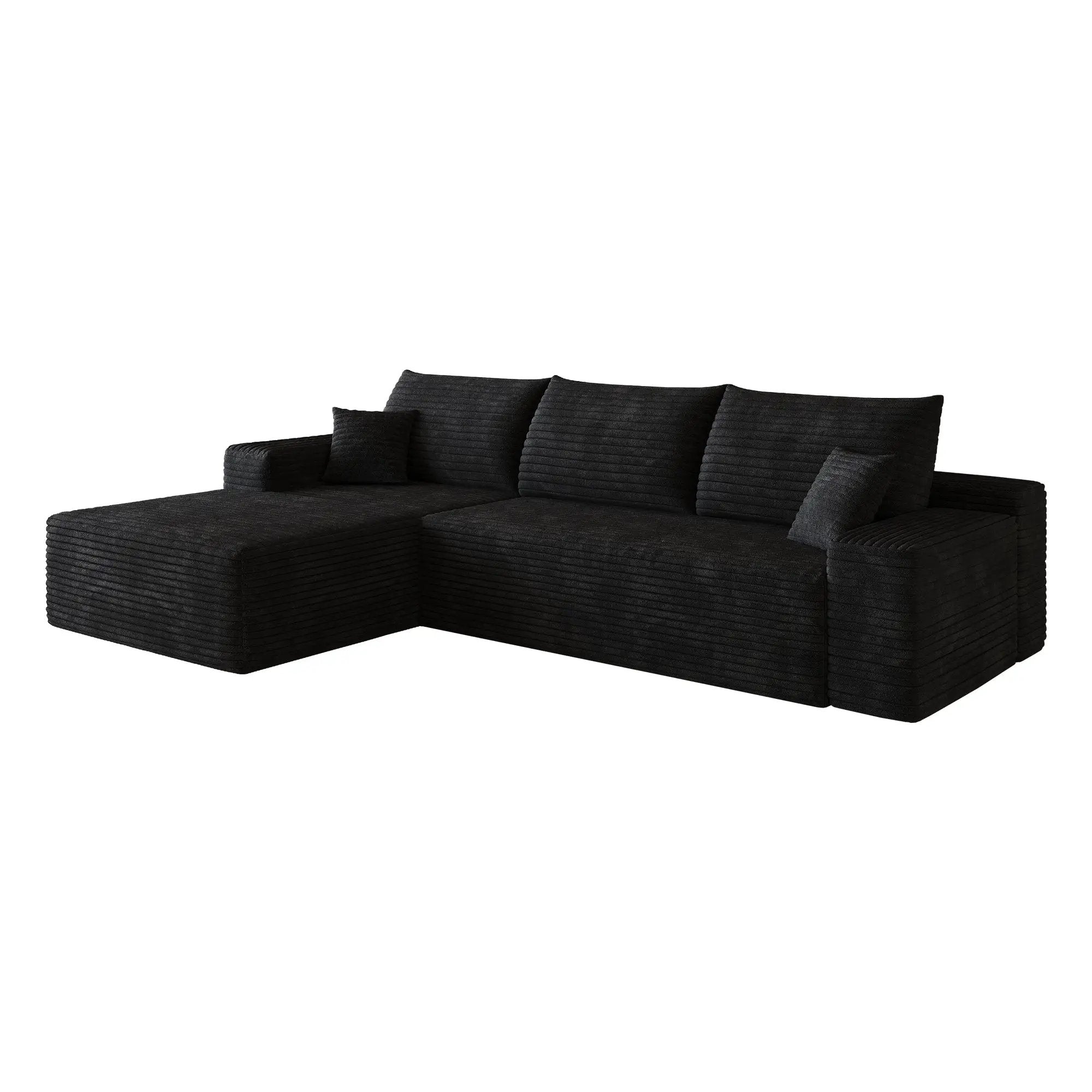 107" Cloud Sectional Couch with L-Shape Chaise by HouseOfZazla