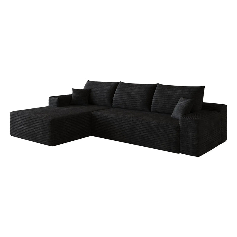 107" Cloud Sectional Couch with L-Shape Chaise by HouseOfZazla