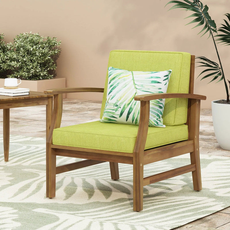 Perla Contemporary Club Chair with Water Resistant Cushion by HouseOfZazla