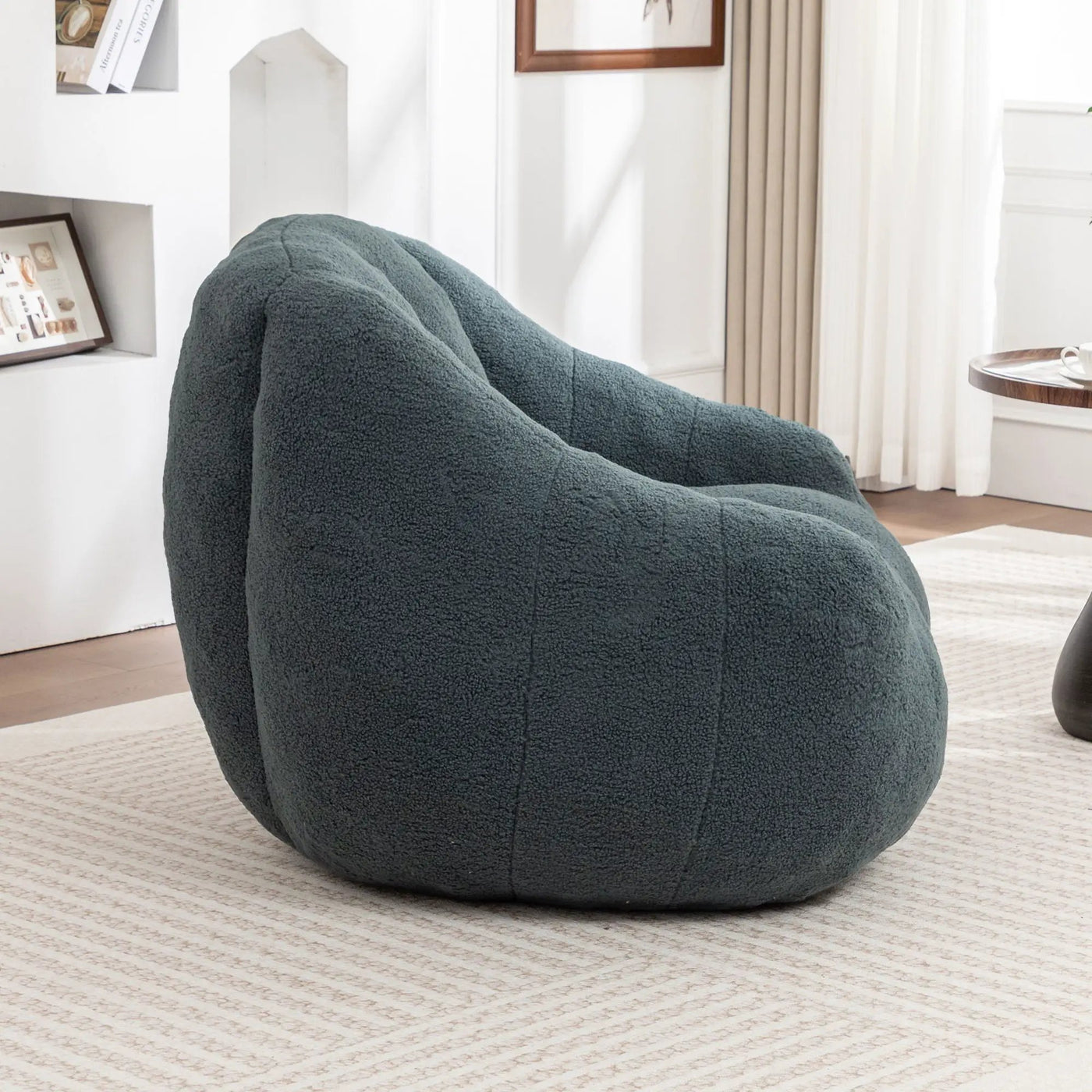 Comfy Bean Bag Chair With Memory Foam Filler, Tufted Soft by Unique Piece Furniture