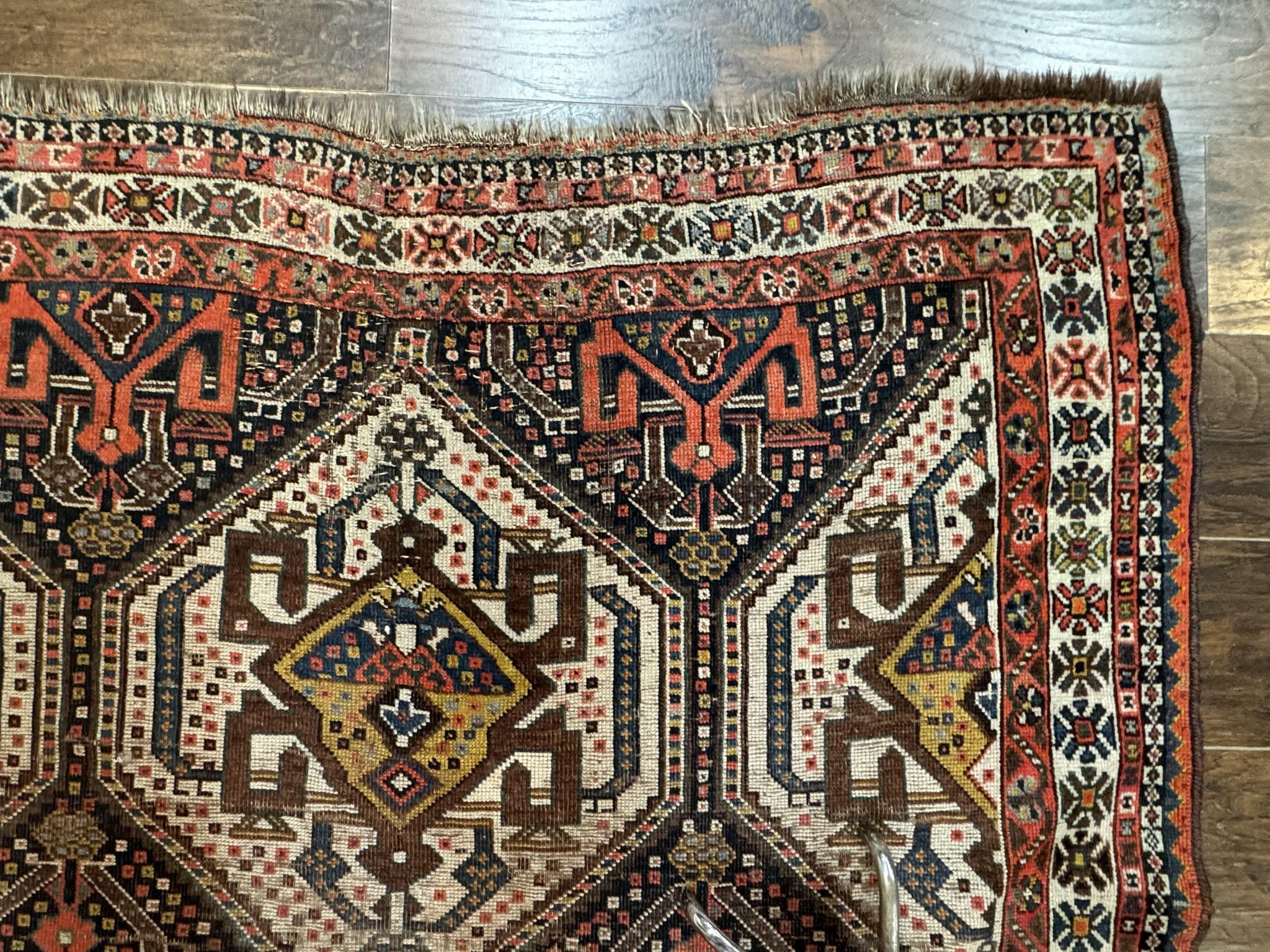 Antique Persian Qashqai Rug 5x8, Persian Tribal Rug, Khamseh Rug by Jewel Rugs
