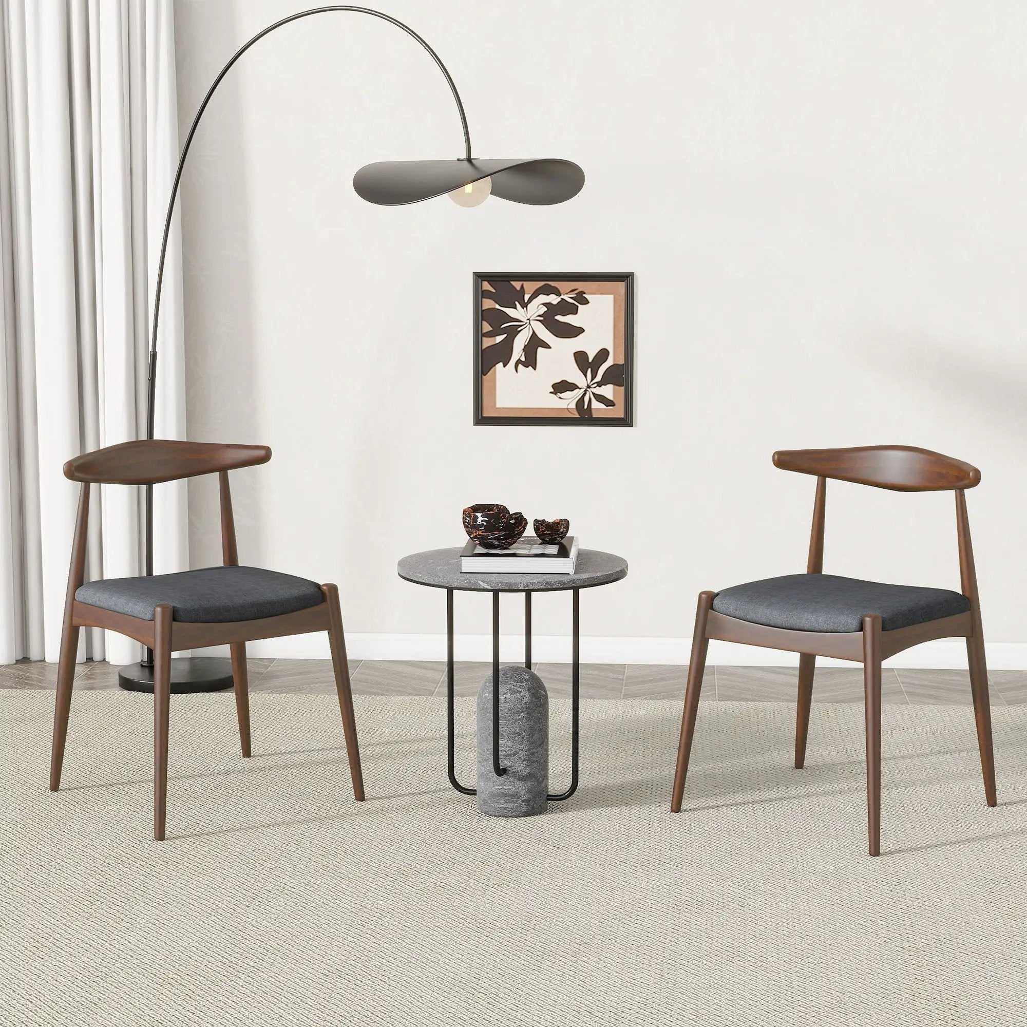 Dining Chairs With Ergonomic Backrest & Comfort Cushions (Set of 2) by HouseOfZazla