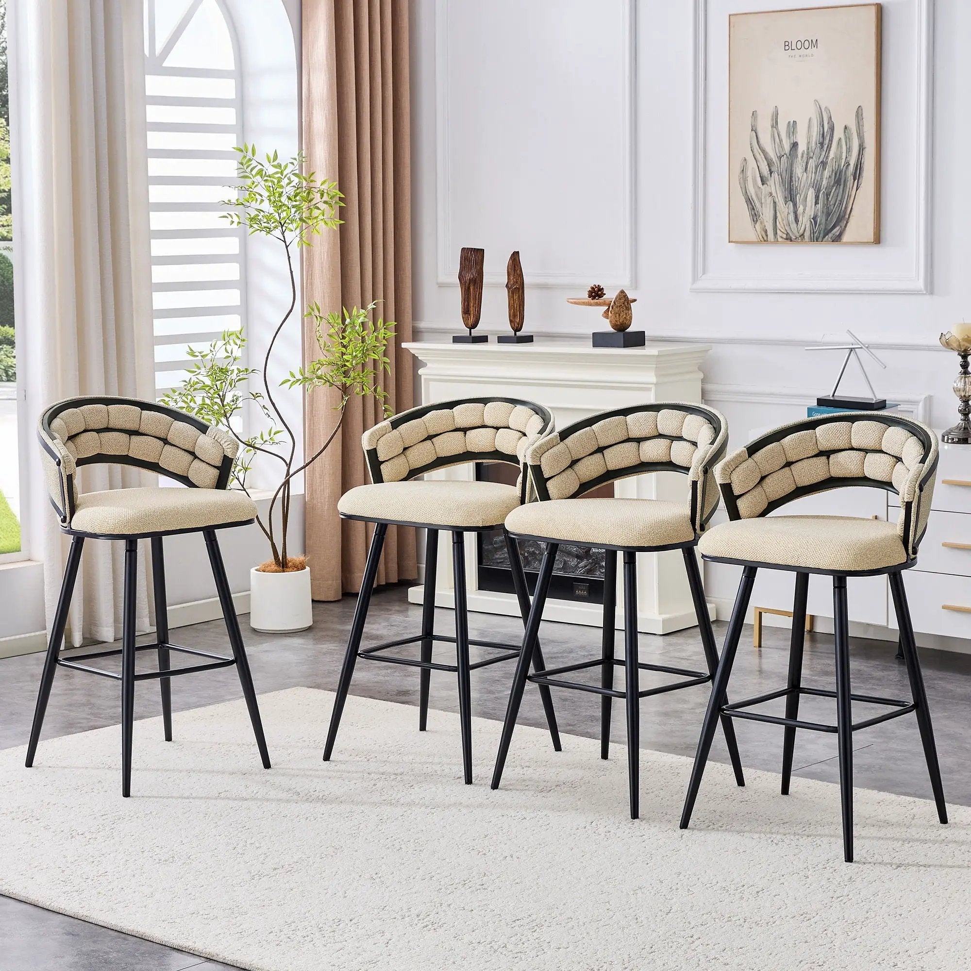 Bar Stools, Kitchen Island Counter Height Stools (Set of 2) by Unique Piece Furniture