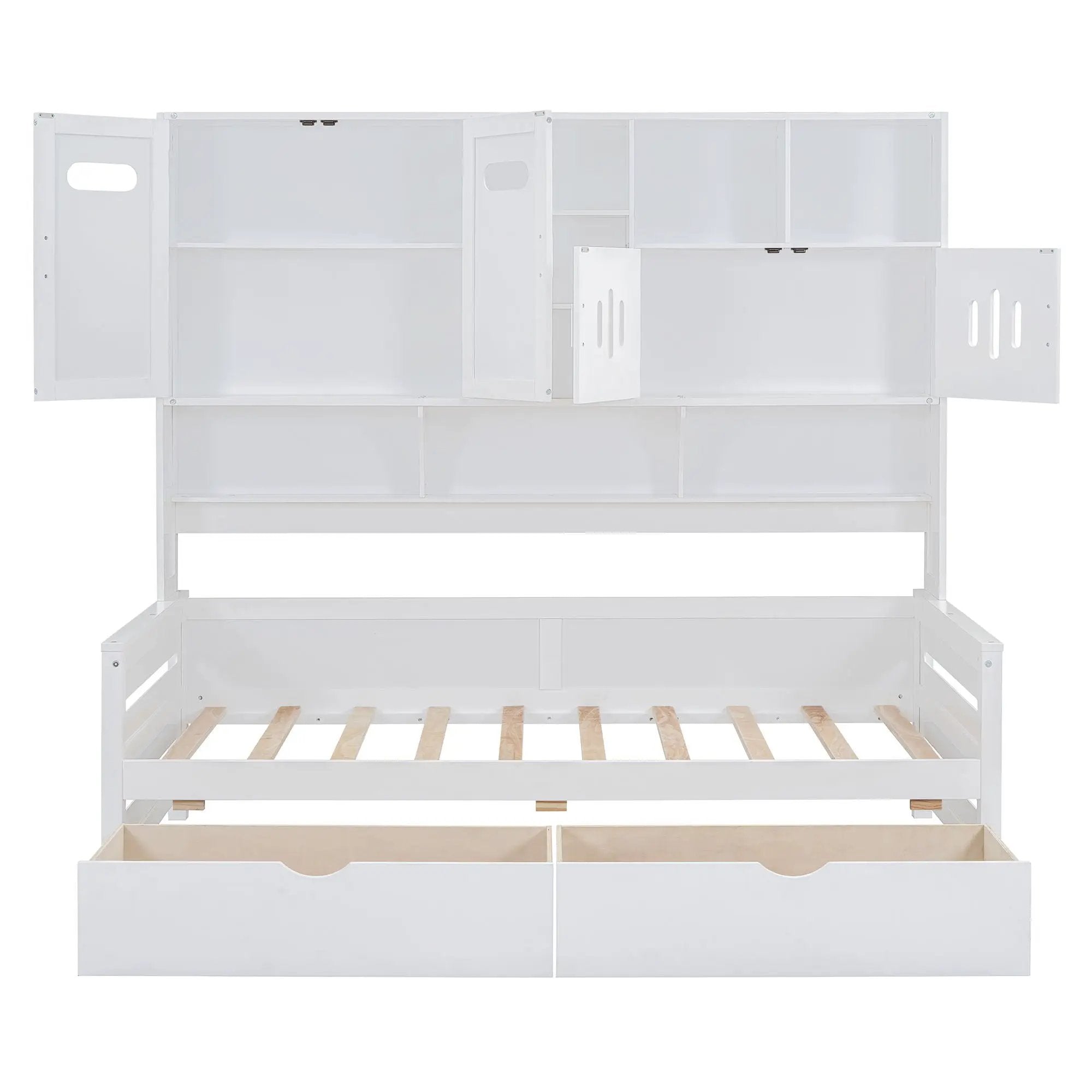 Daybed With All-In-One Cabinet And Shelf by HouseOfZazla