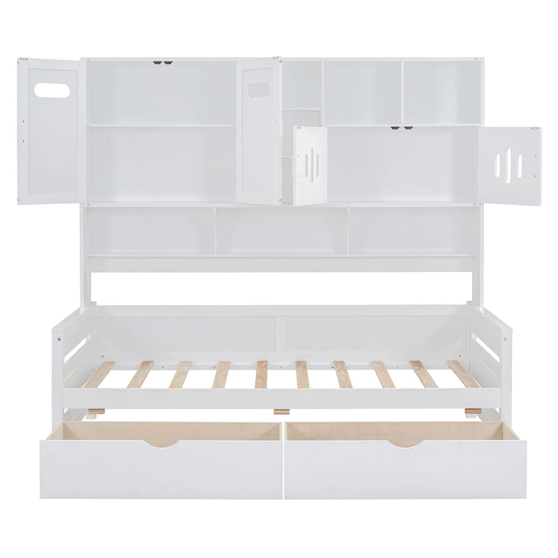 Daybed With All-In-One Cabinet And Shelf by HouseOfZazla