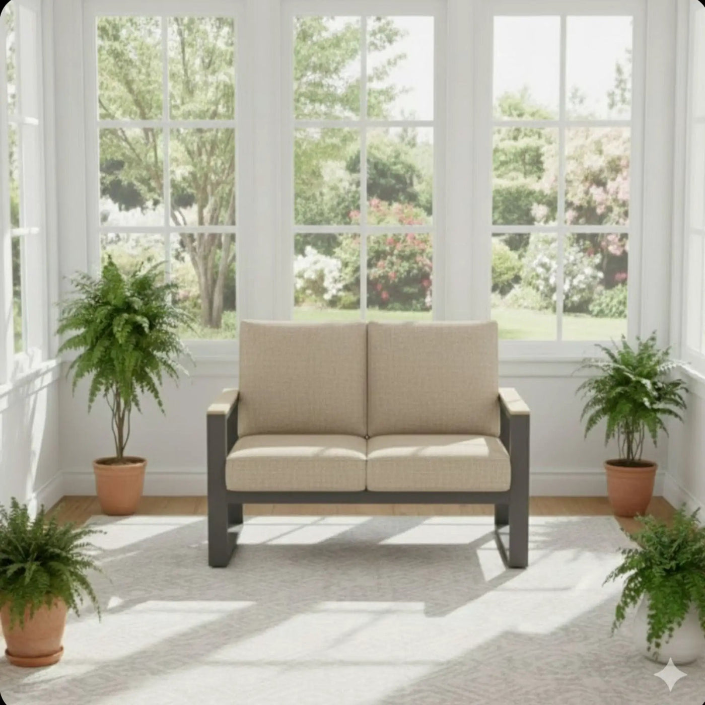 All-Weather Loveseat Sofa With Thick Cushions by HouseOfZazla