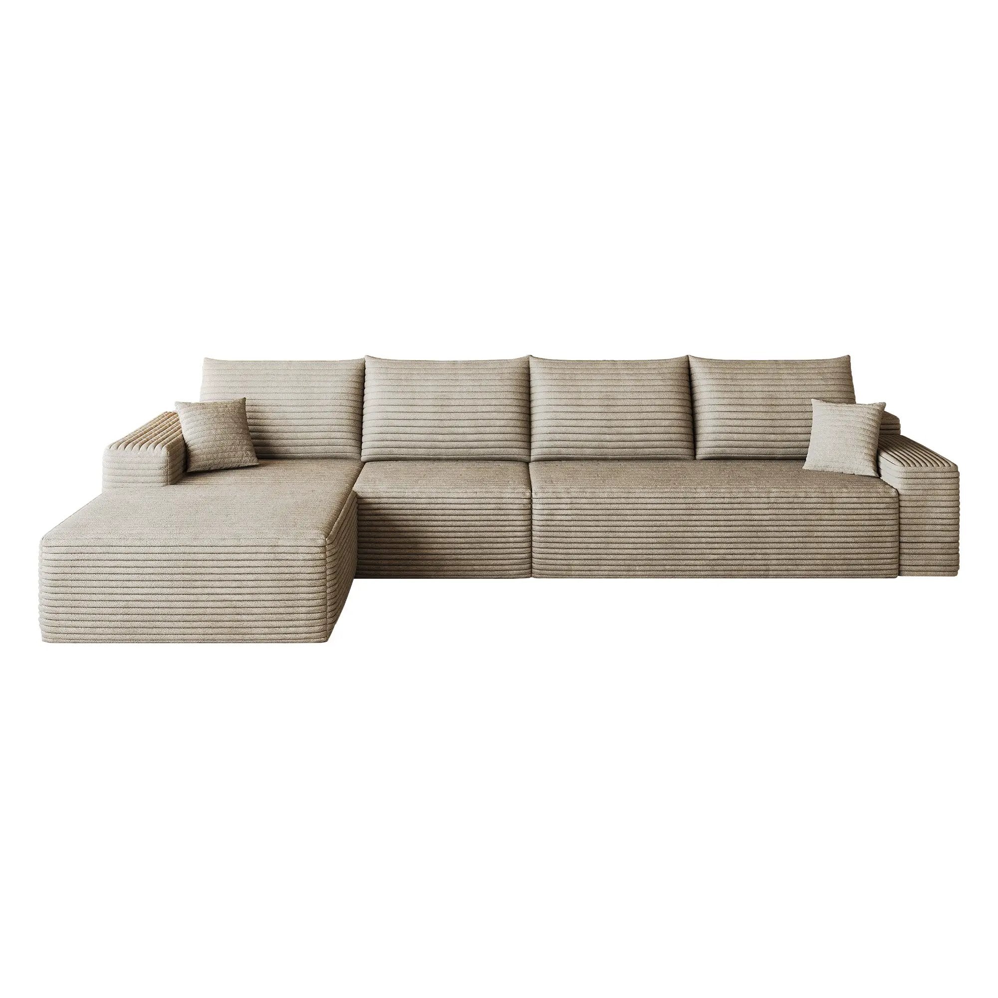 135" Cloud Sectional Couch with L-Shape Chaise by HouseOfZazla