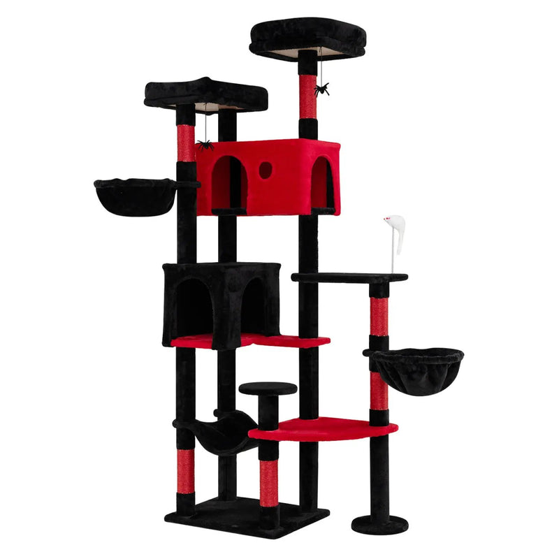 Gothic Cat Tree 75 Inch with Dual Perches and Houses by DirectDeals