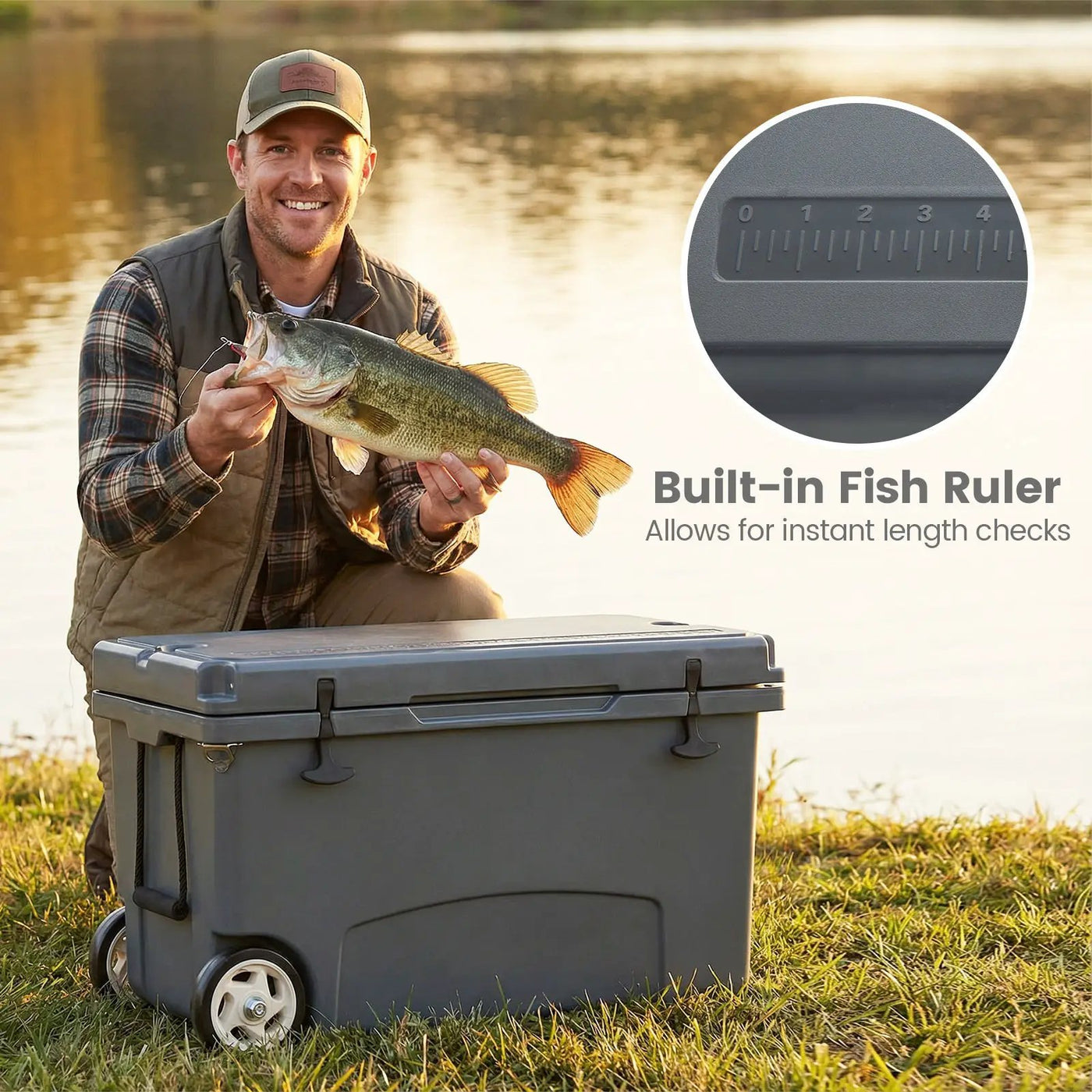 75 Quart Portable Hard Cooler with 6-Day Ice Retention and Wheels by DirectDeals