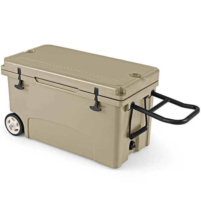 75 Quart Portable Hard Cooler with 6-Day Ice Retention and Wheels by DirectDeals