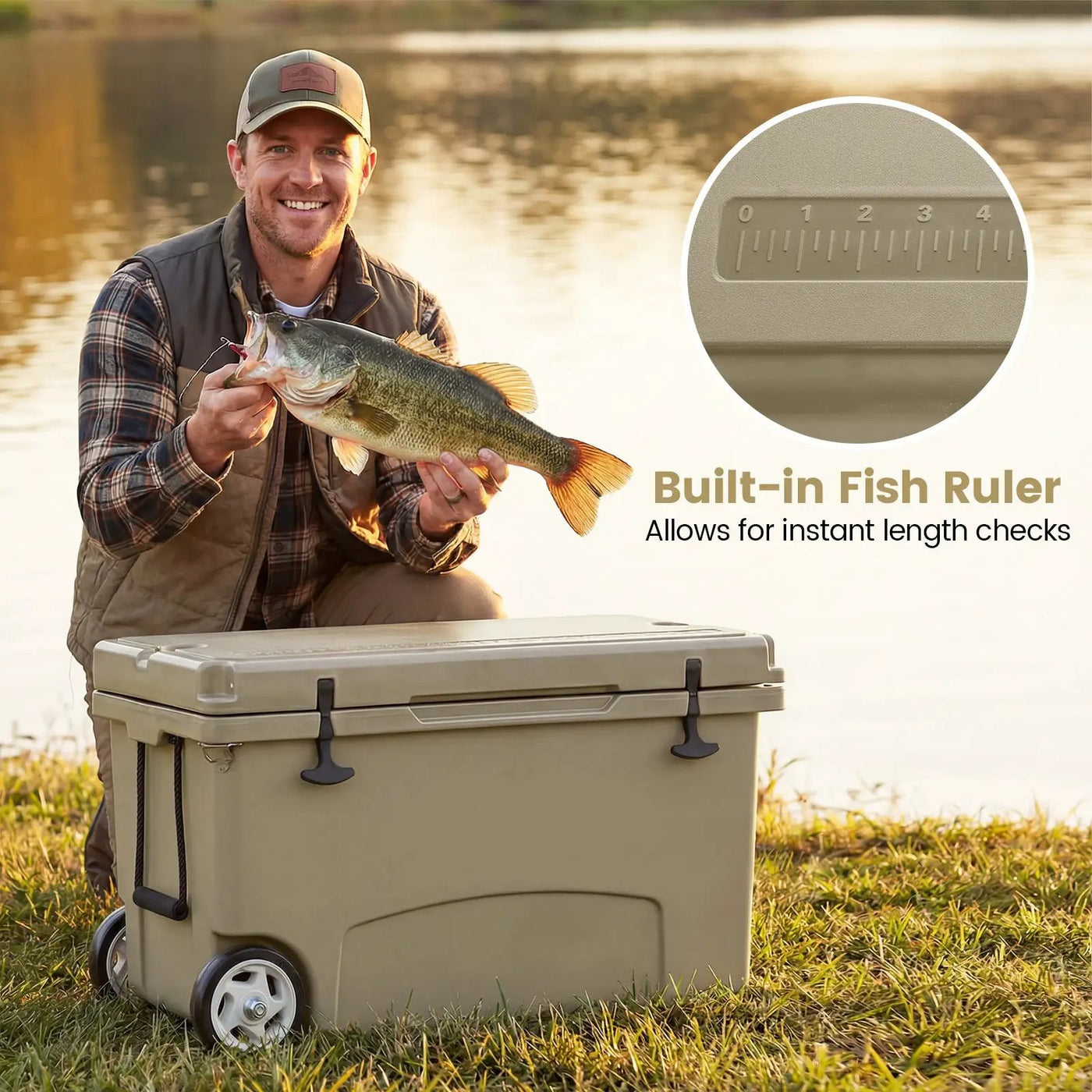 75 Quart Portable Hard Cooler with 6-Day Ice Retention and Wheels by DirectDeals