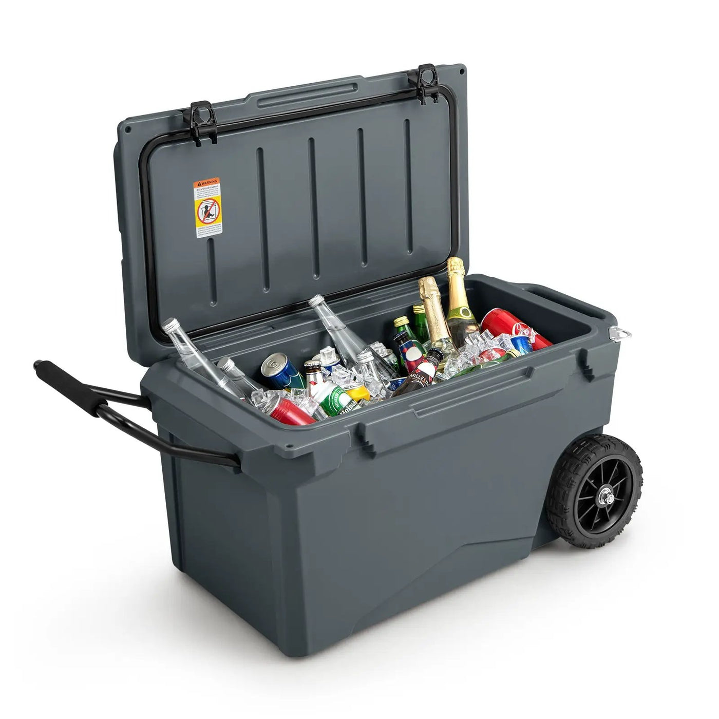 75 Quart Portable Cooler Rotomolded Ice Chest with Handles and Wheels by DirectDeals