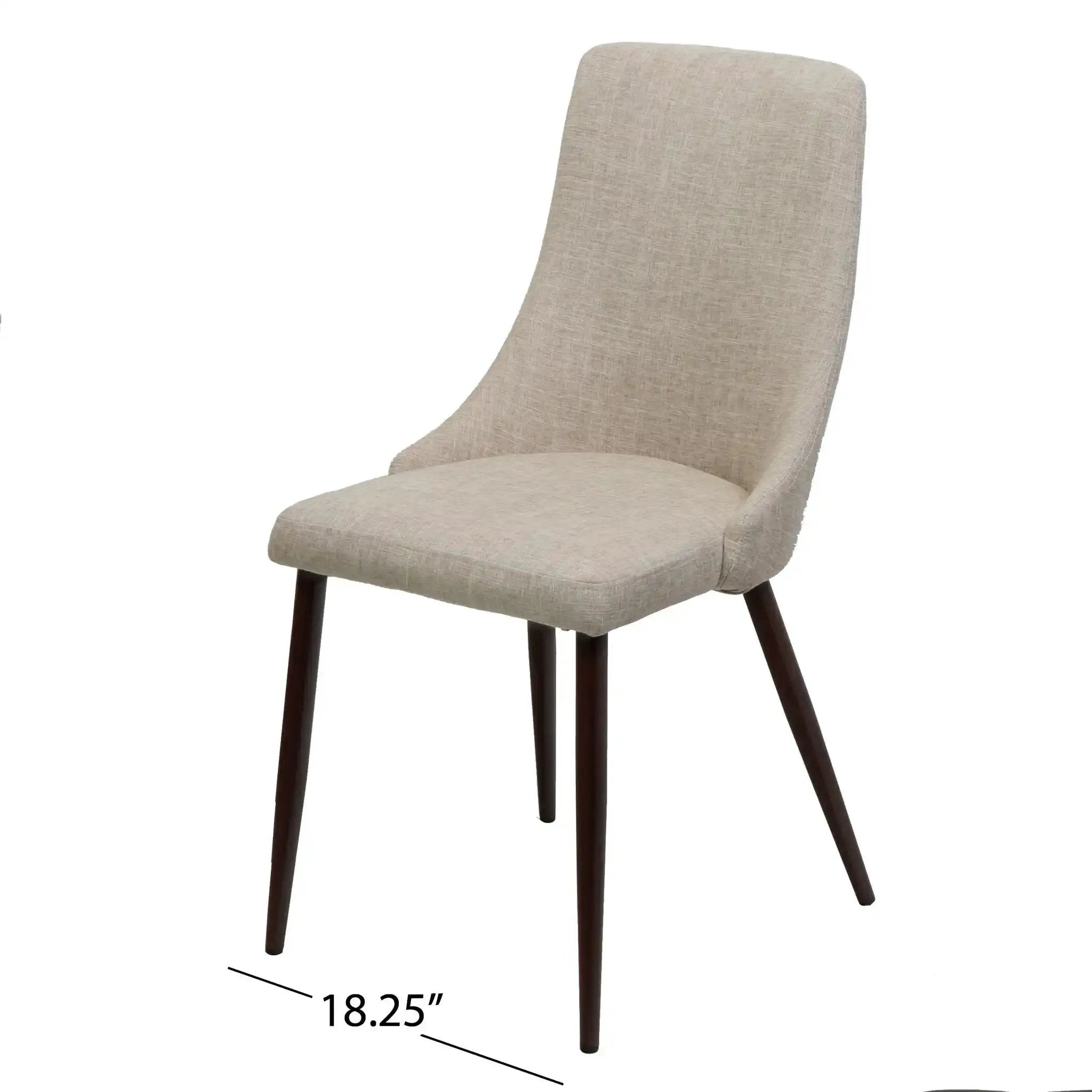 Mid Century Modern Fabric Armless Dining Chair by HouseOfZazla