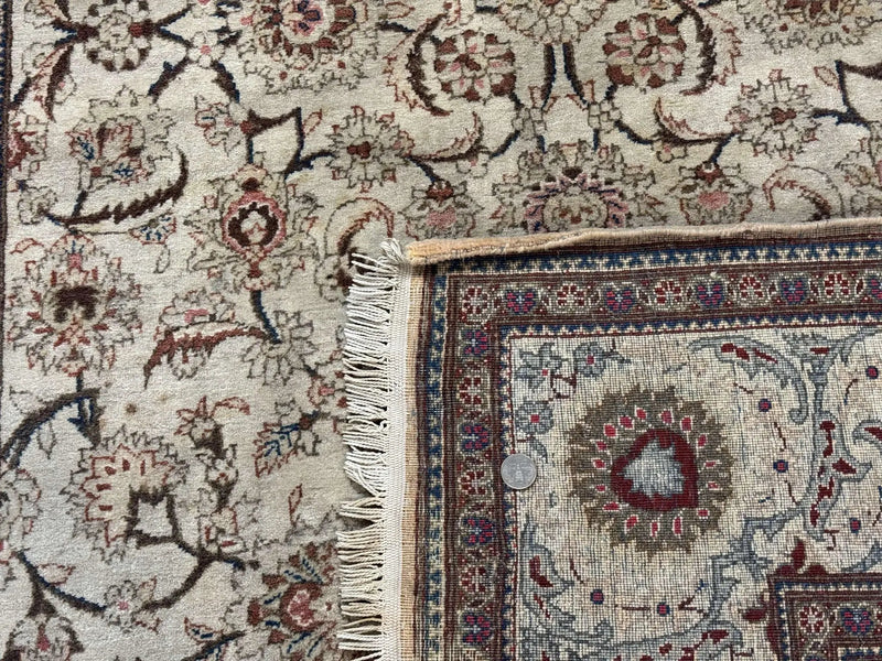 Persian Kashan Rug 5x7, Beige, Fine 250 KPSI by Jewel Rugs